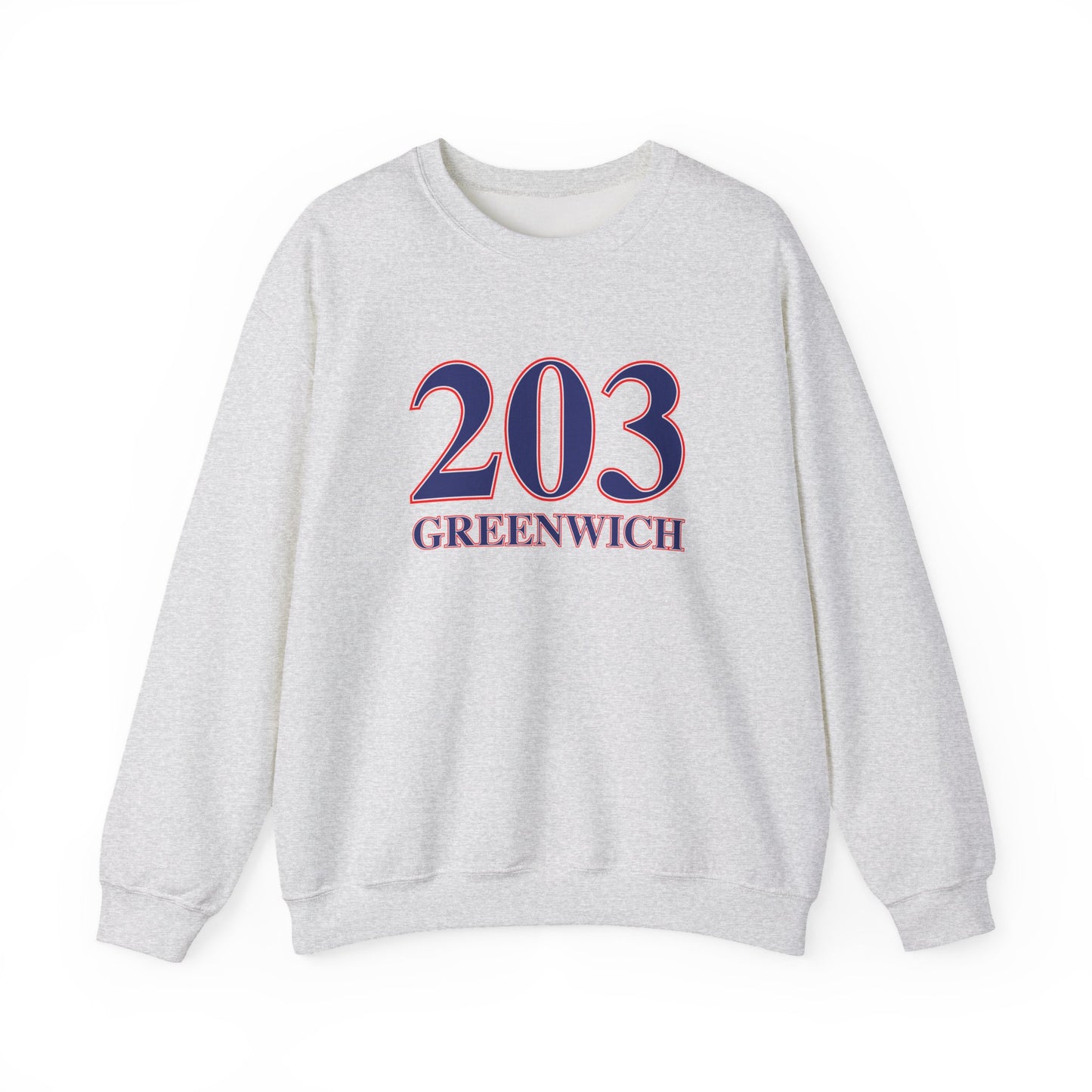 203 Greenwich Red, White & Blue Unisex Heavy Blend™ Crewneck Sweatshirt
