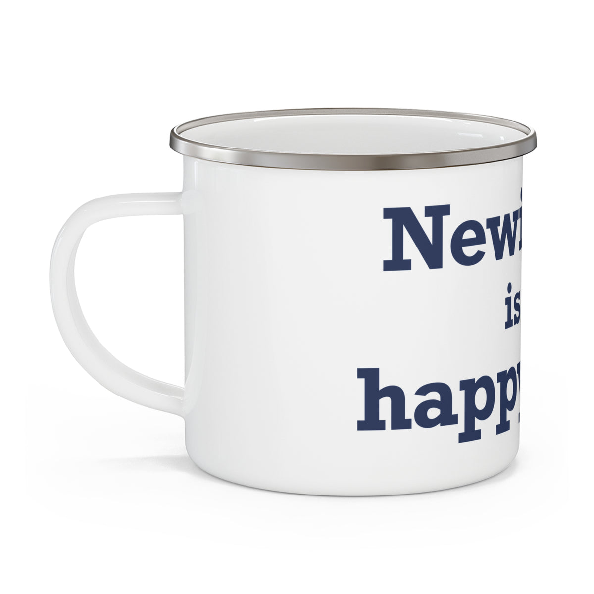 Newington is My Happy Place Enamel Camping Mug