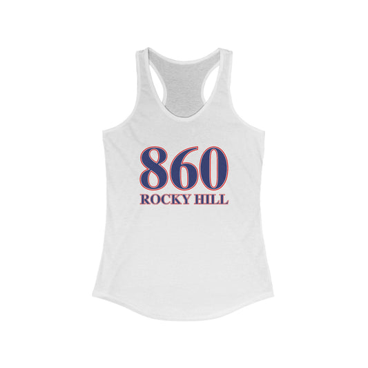 860 Rocky Hill Red White & Blue Women's Ideal Racerback Tank Top