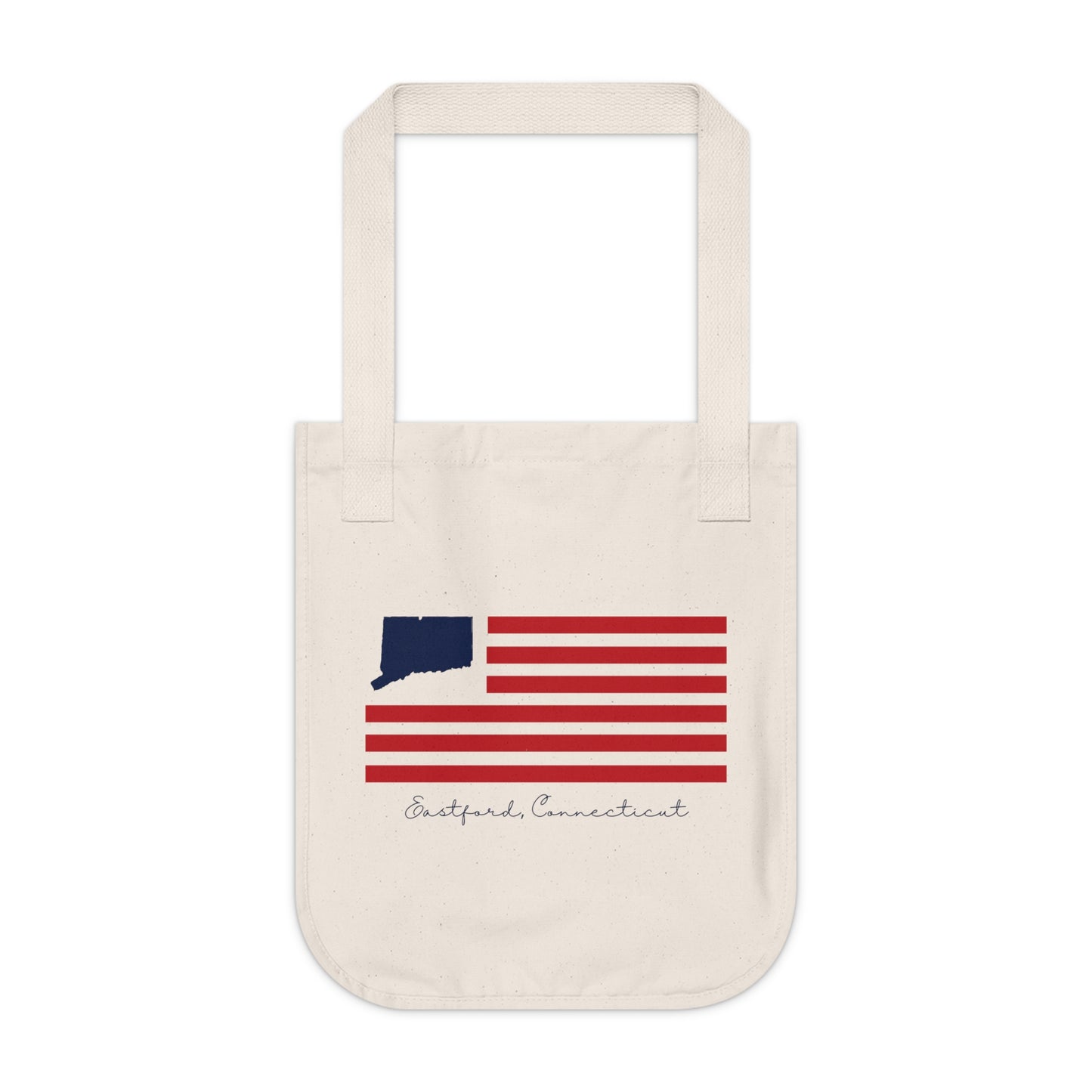 Eastford Connecticut Flag Organic Canvas Tote Bag