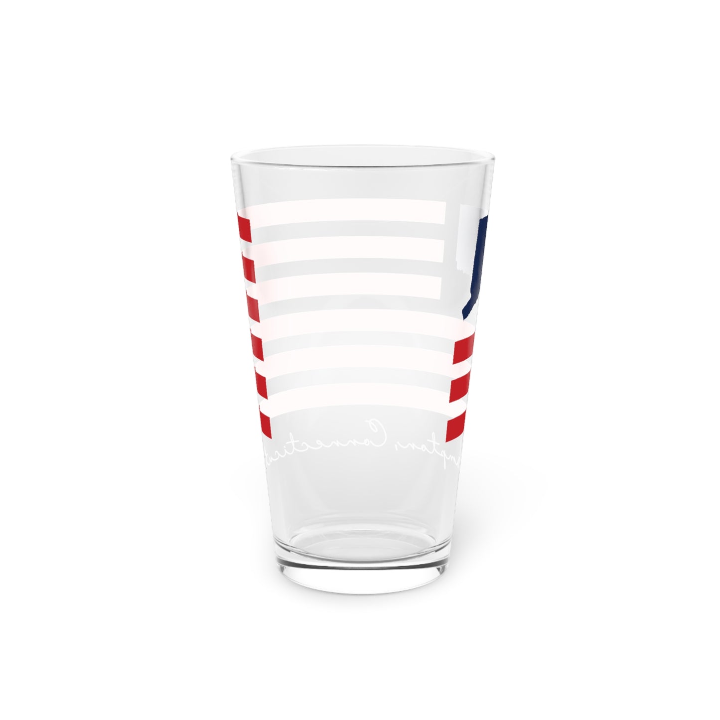 Hampton Connecticut Flag Pint Glass, 16oz
