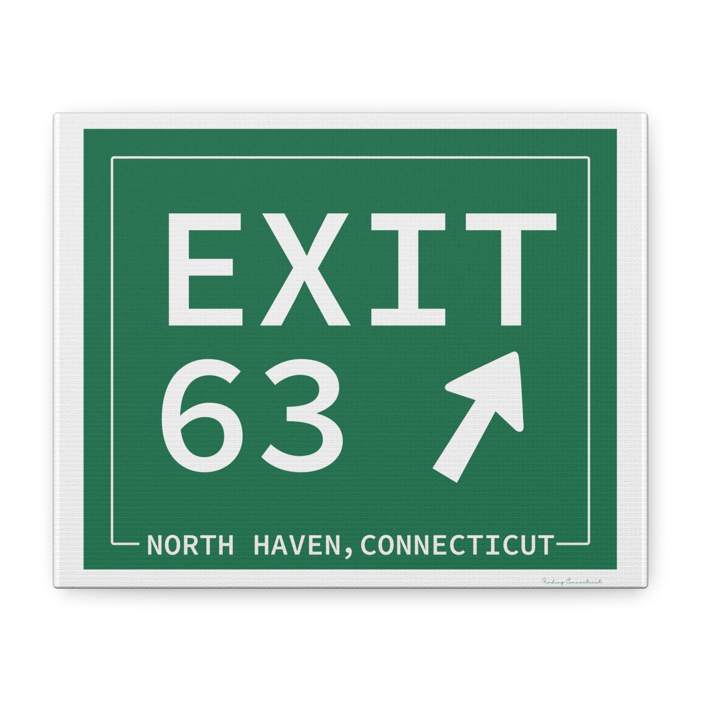 Vintage Exit 63 WCP Sign Matte Canvas, Stretched, 1.25"