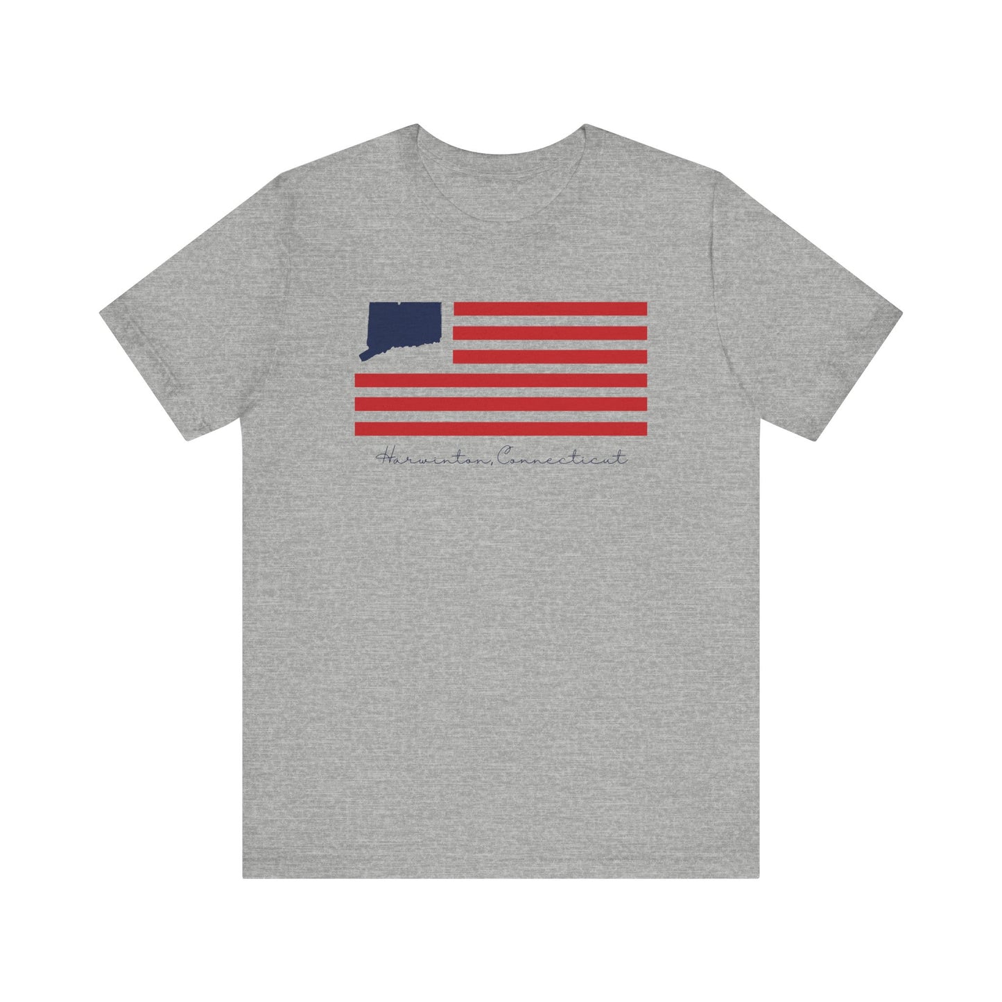 Harwinton Connecticut Flag Unisex Jersey Short Sleeve T-Shirt