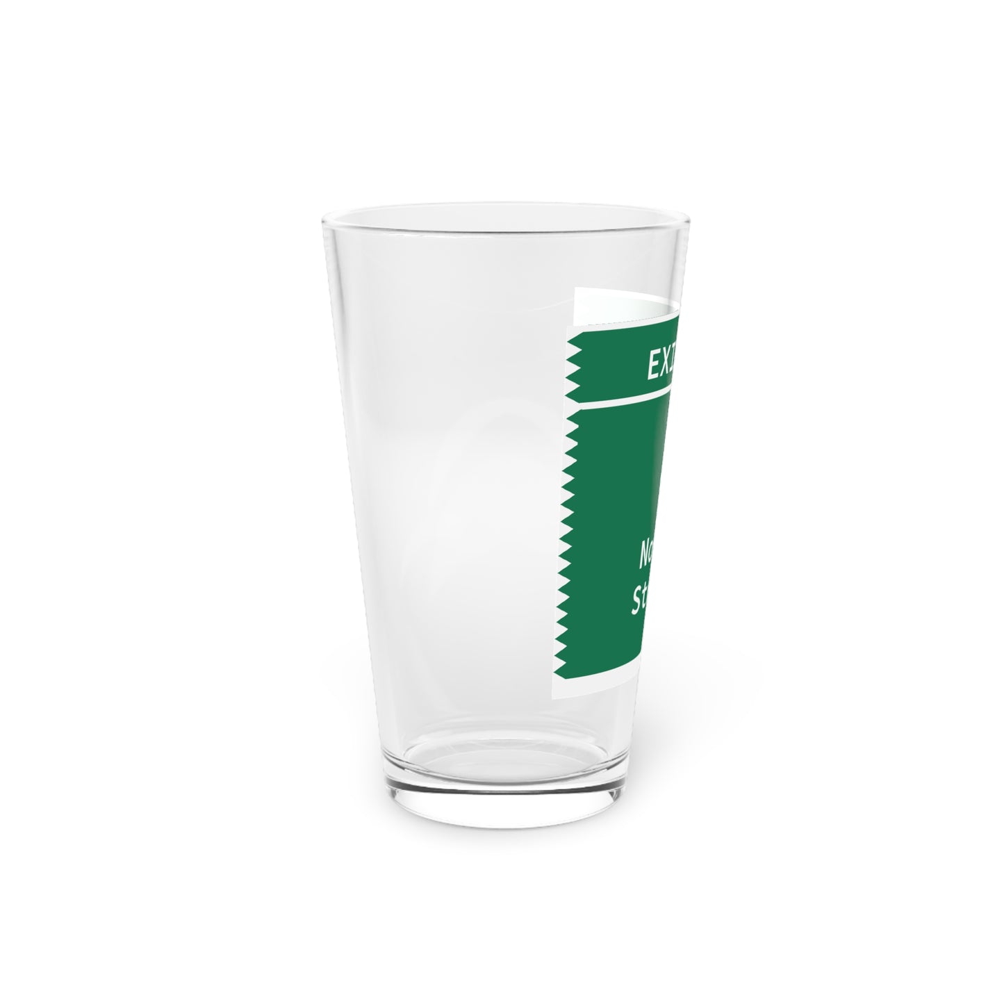 Vintage Merritt Parkway Exit 31 Sign Pint Glass, 16oz