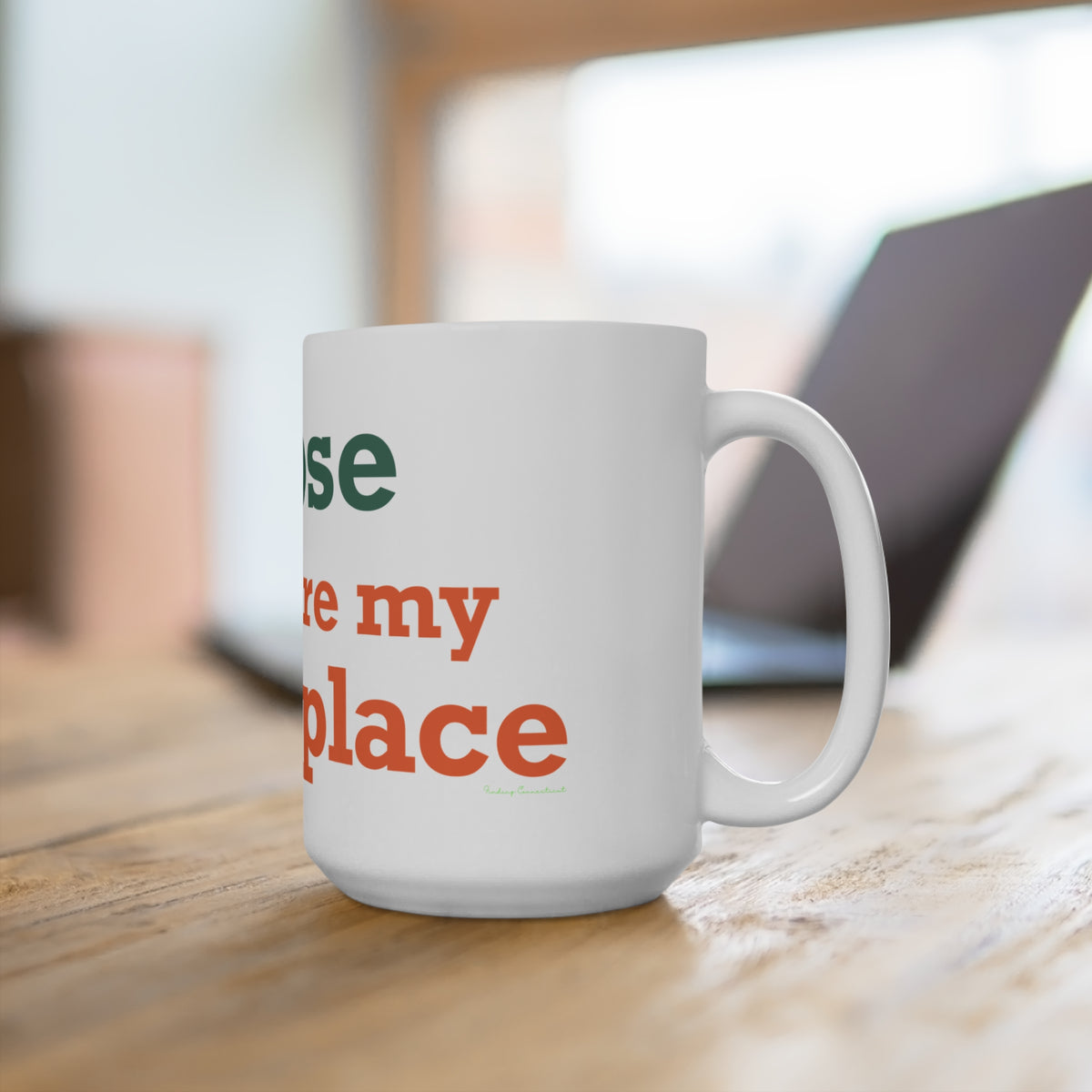Goose Shows Are My Happy Place - Orange & Green Mug 15oz