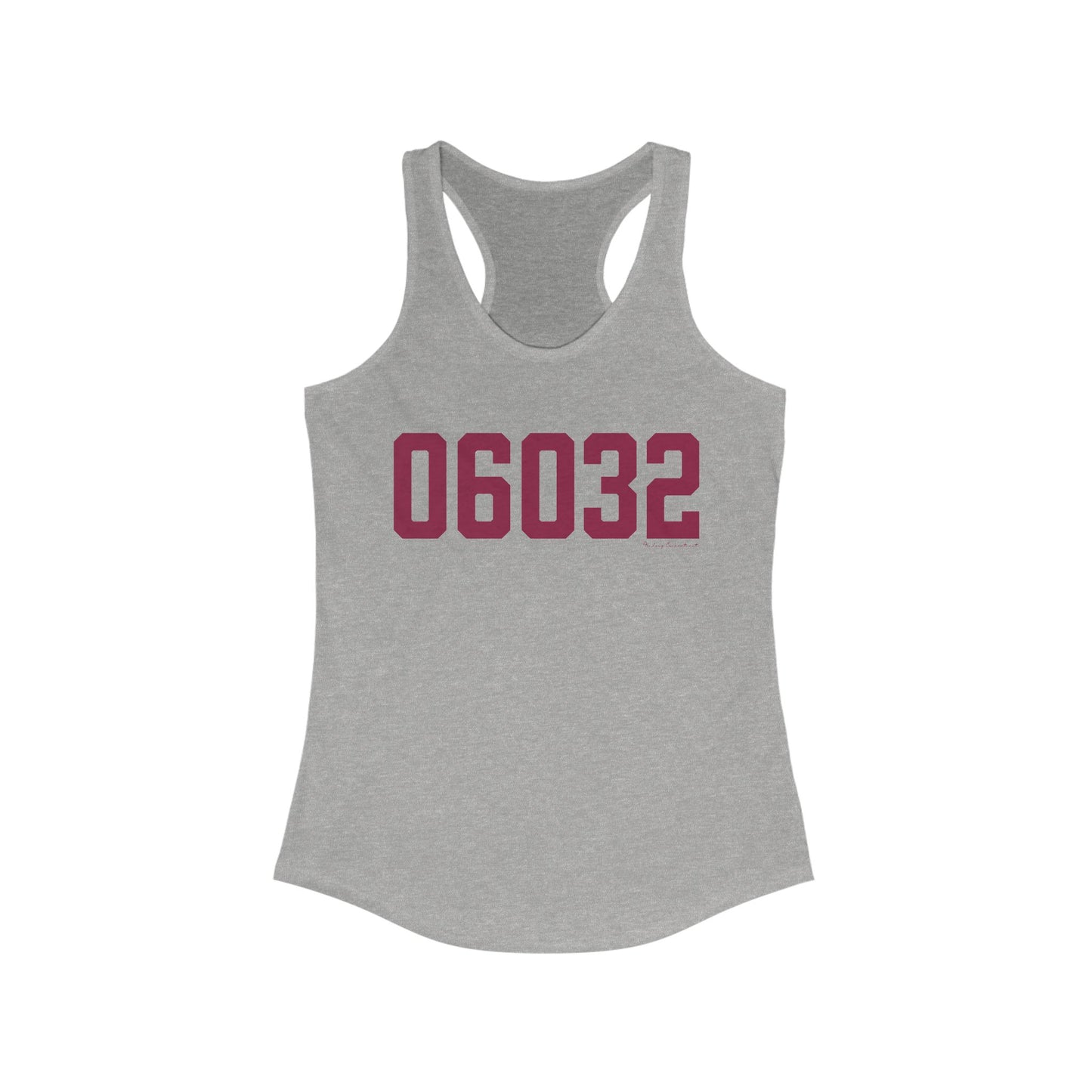 06032 - Farmington Connecticut Zip Code  Women's Ideal Racerback Tank Top