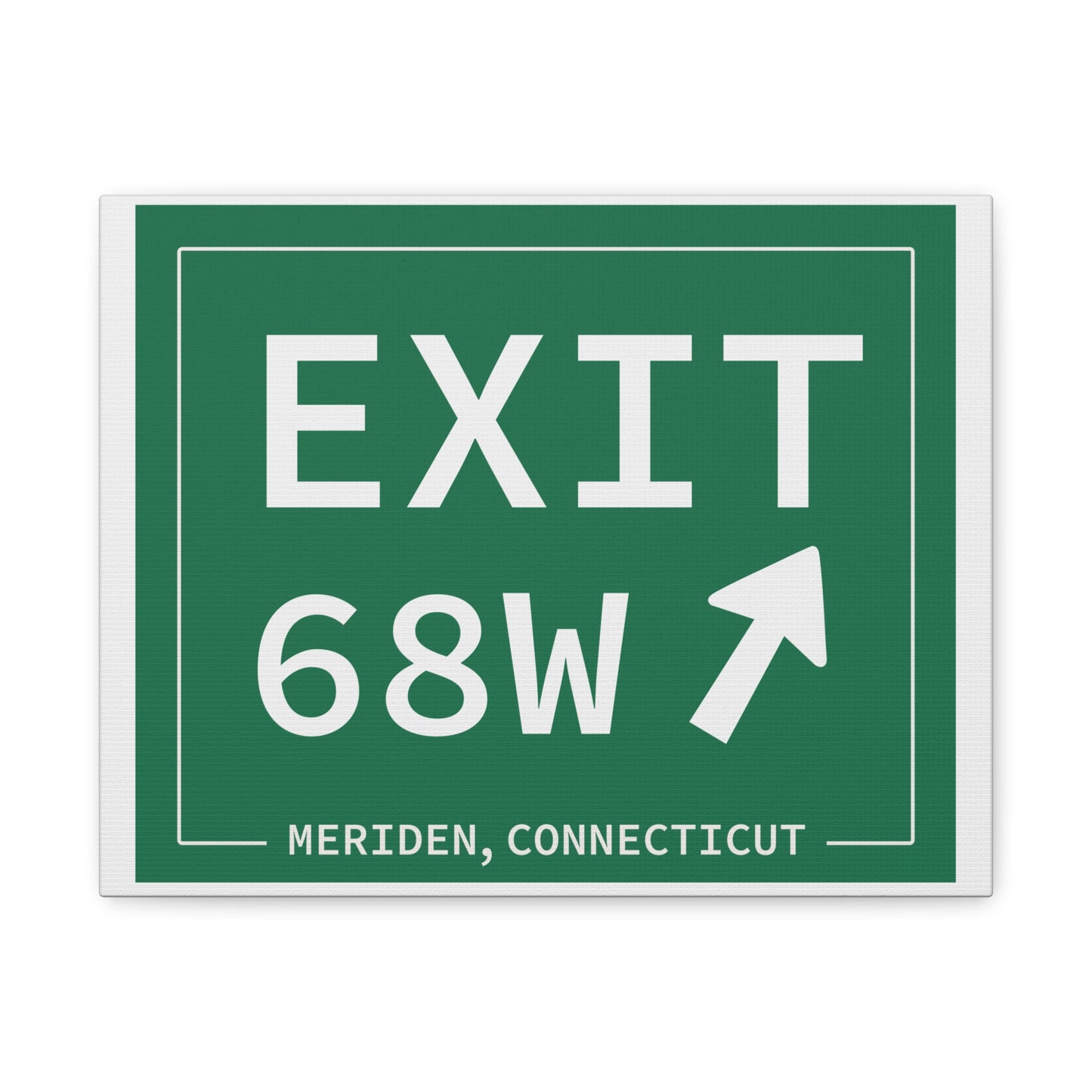 Vintage Exit 68W WCP Sign Matte Canvas, Stretched, 1.25"