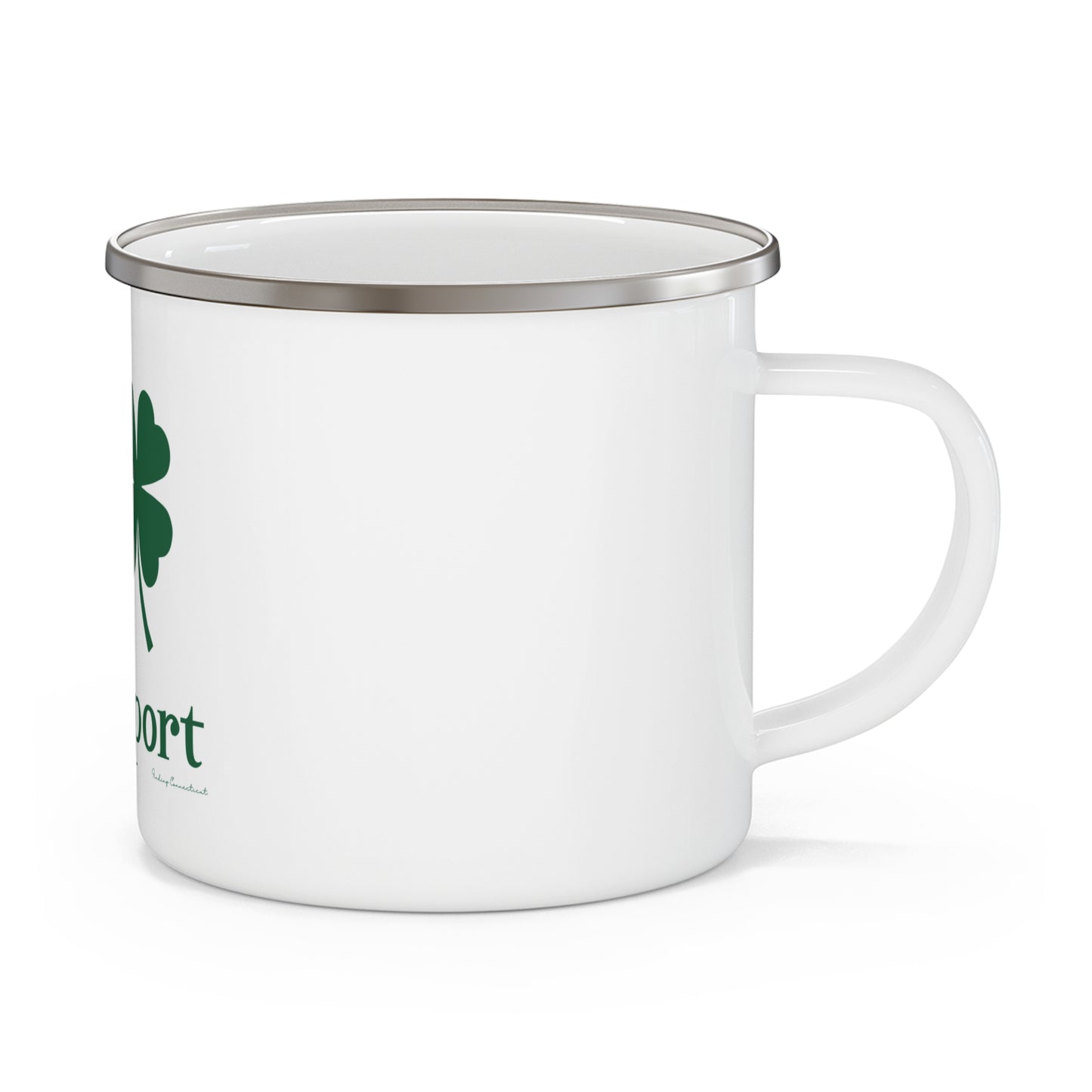 I Clover Bridgeport Enamel Camping Mug