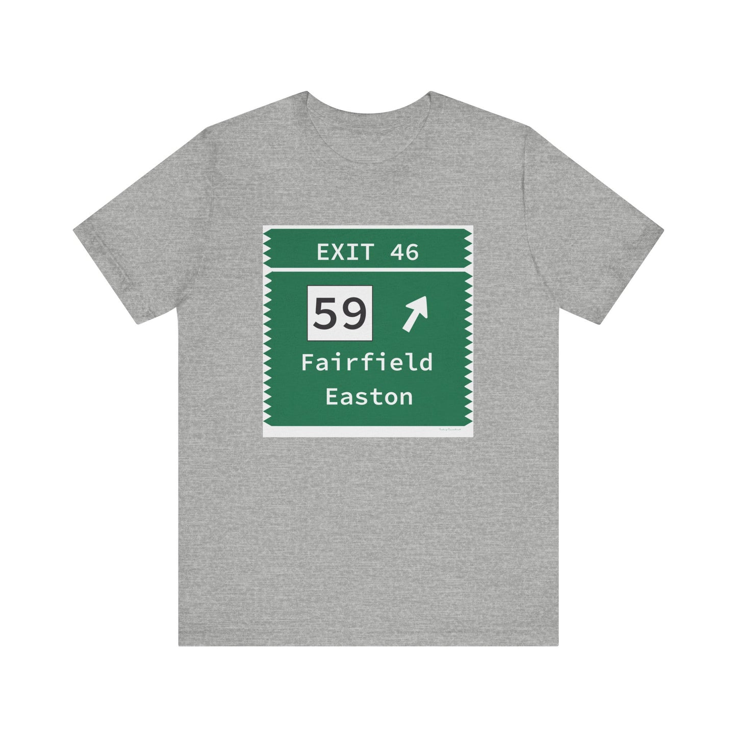 Vintage Merritt Parkway Exit 46 Sign Unisex Jersey Short Sleeve T-Shirt