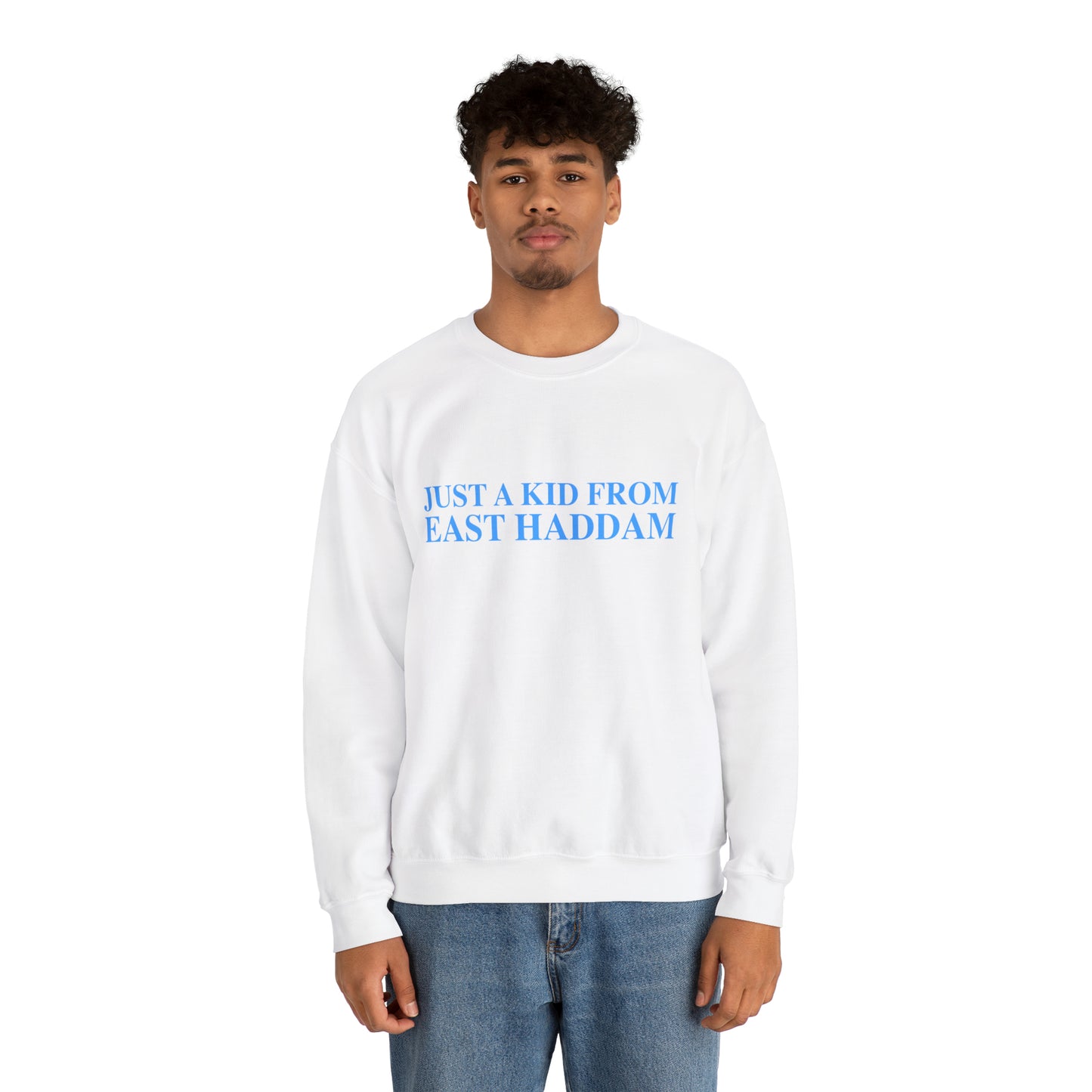 Just a kid from East Haddam Unisex Heavy Blend™ Crewneck Sweatshirt