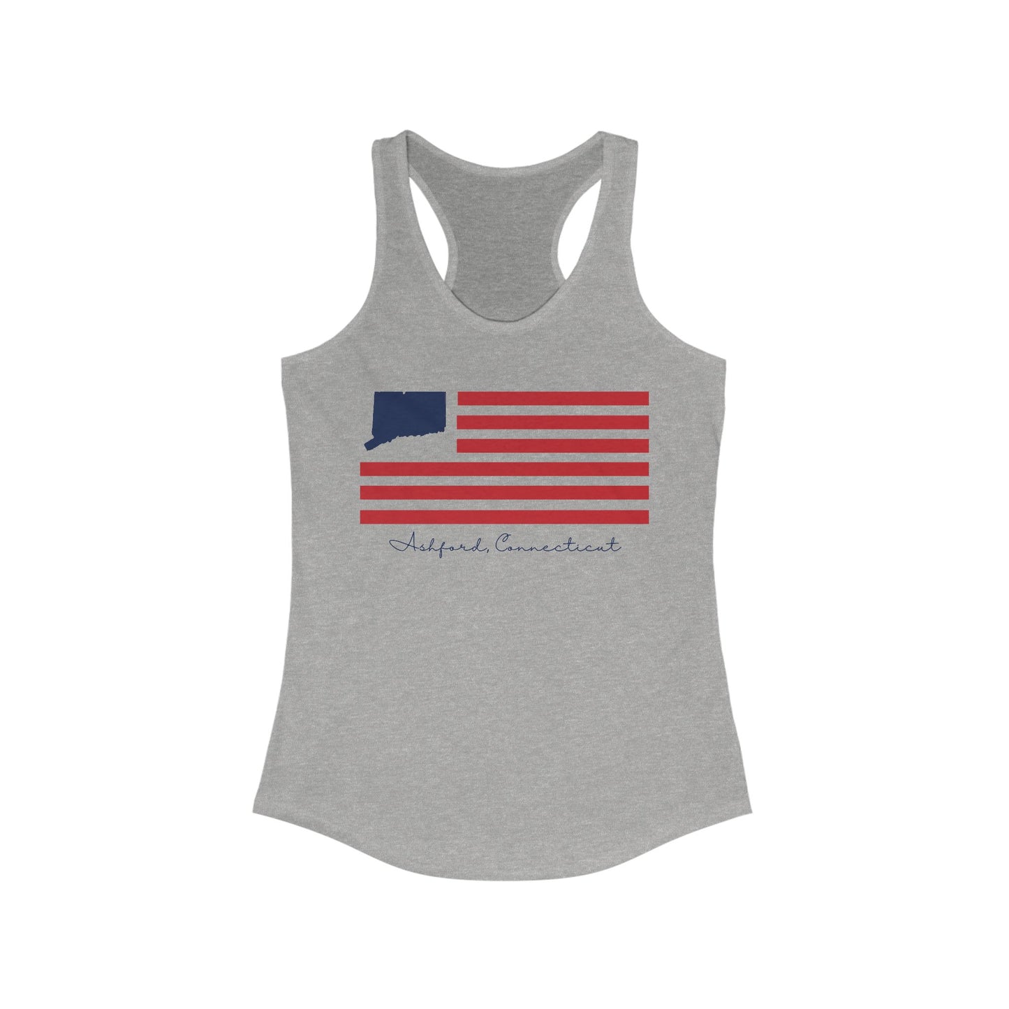 Ashford Connecticut Flag Women's Ideal Racerback Tank Top