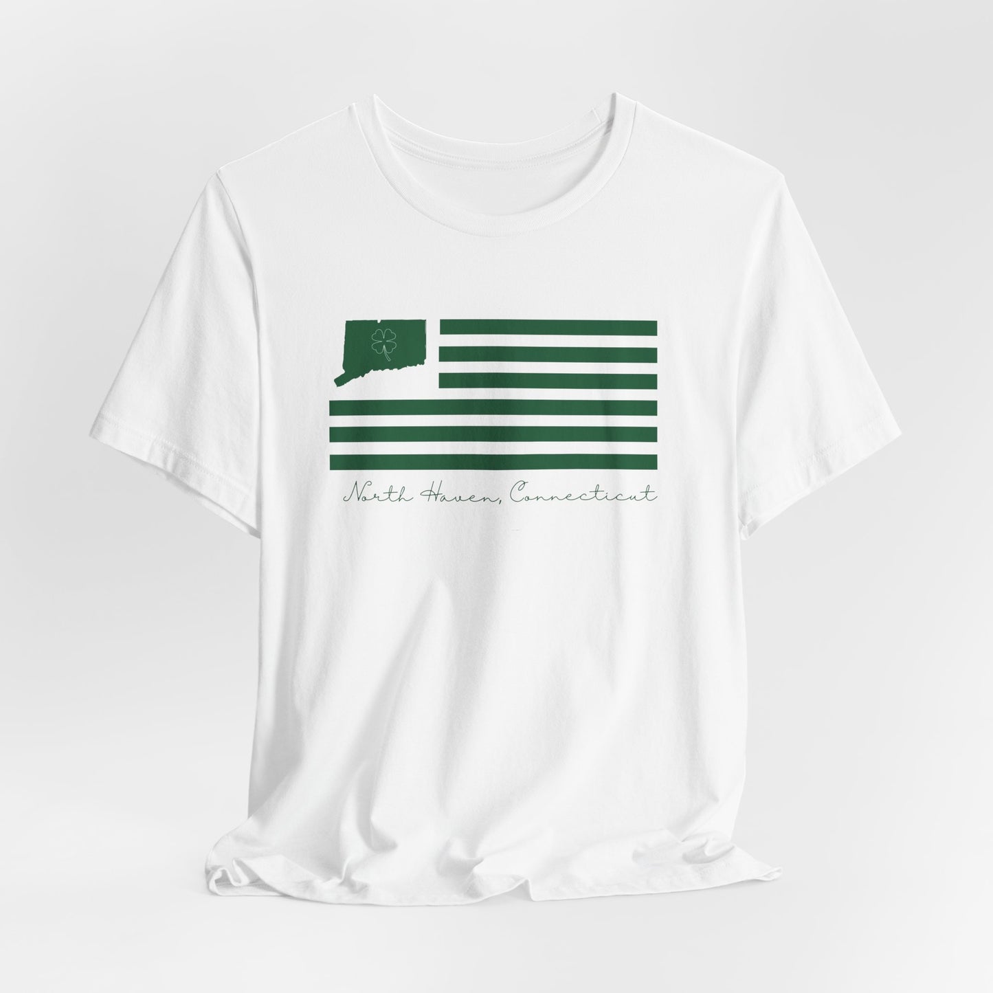 North Haven Connecticut St Patrick’s Day Flag Unisex Jersey Short Sleeve Tee