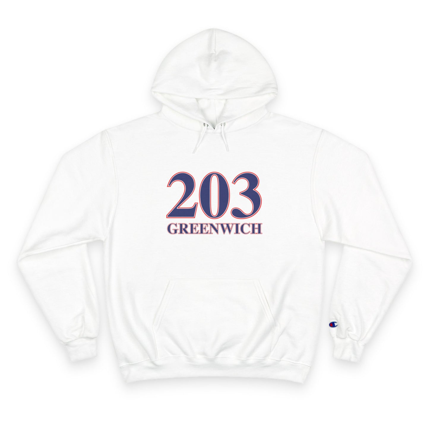 203 Greenwich Red, White & Blue Champion Hoodie