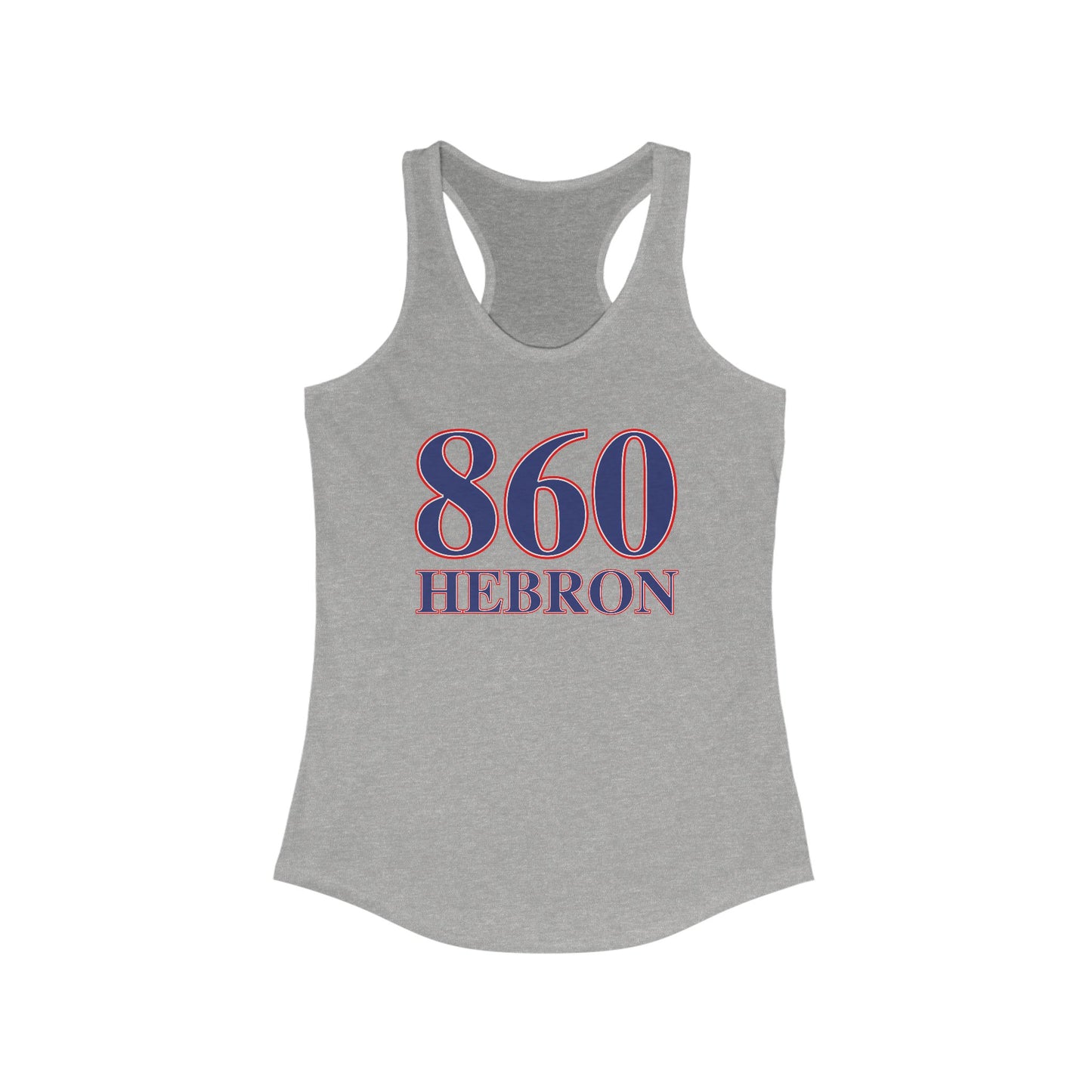 860 Hebron Red White & Blue Women's Ideal Racerback Tank Top