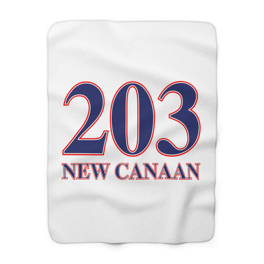 203 New Canaan Red White & Blue Sherpa Fleece Blanket