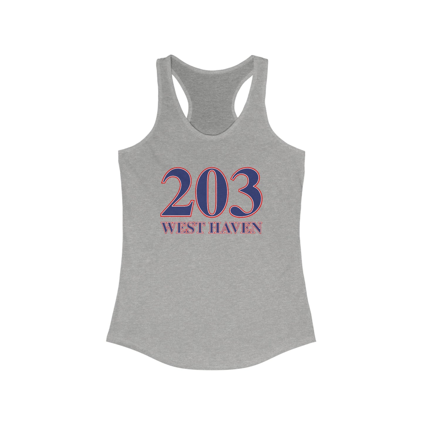 203 West Haven Red White & Blue Women's Ideal Racerback Tank Top