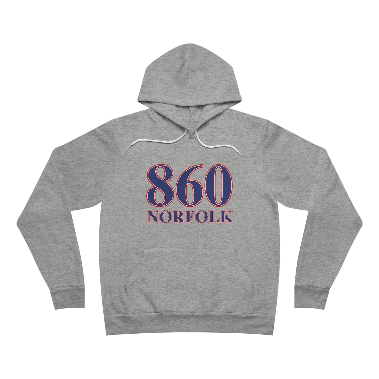 860 Norfolk Red White & Blue Unisex Sponge Fleece Pullover Hoodie
