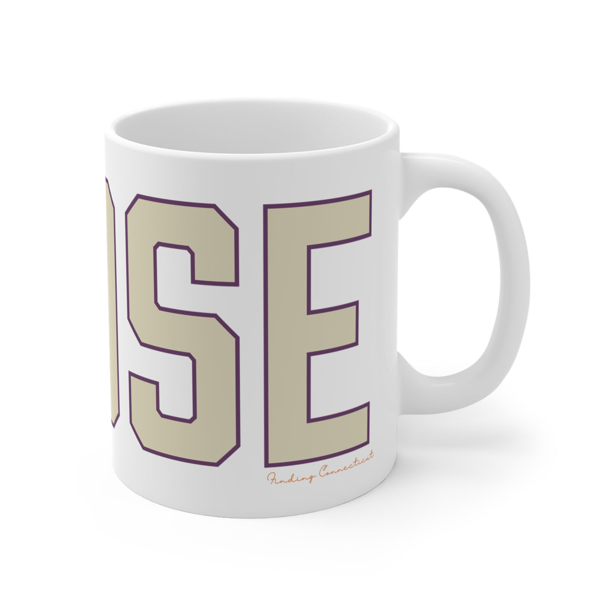 Goose Zip Code Cream & Purple Mug 11oz
