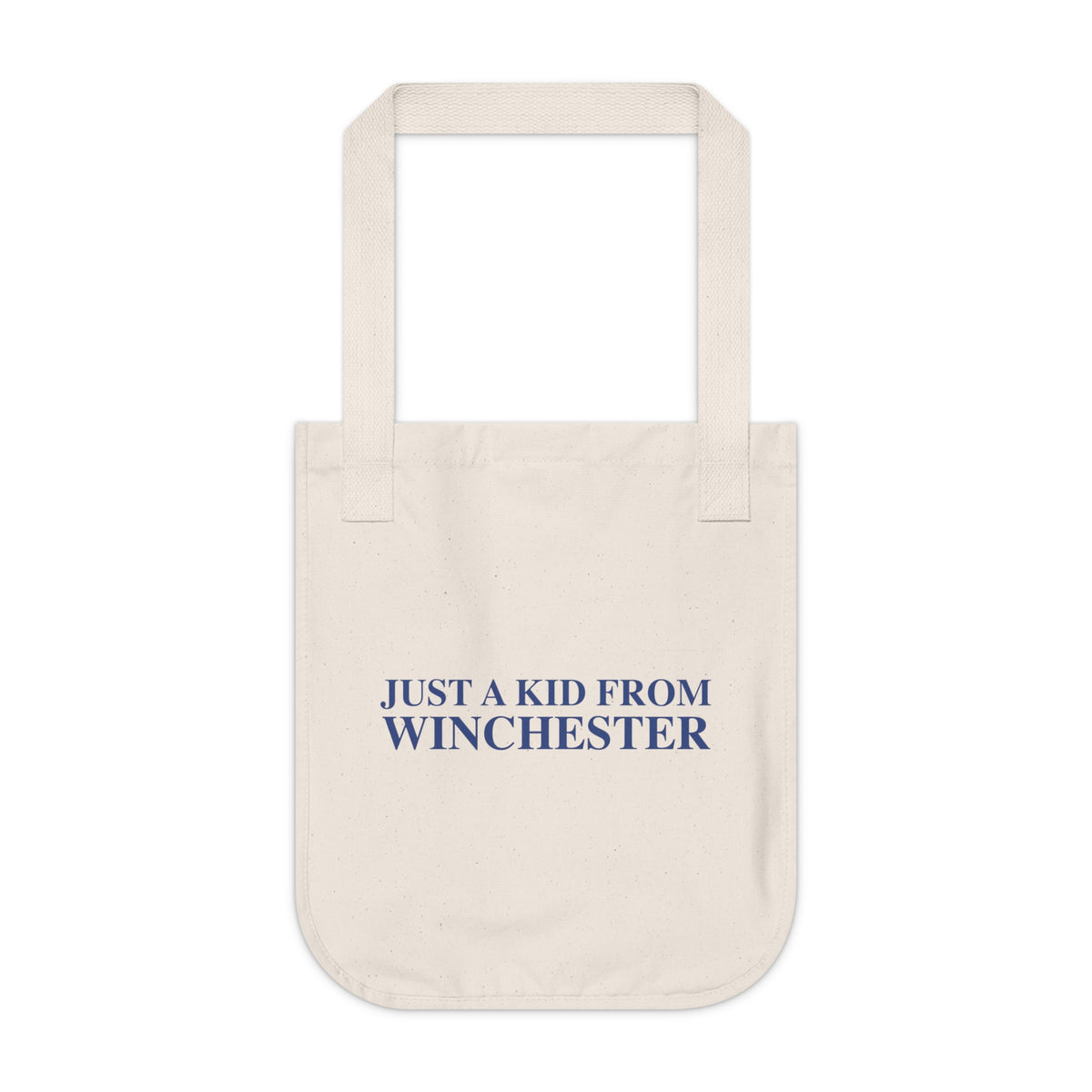Just a kid from Winchester Organic Canvas Tote Bag