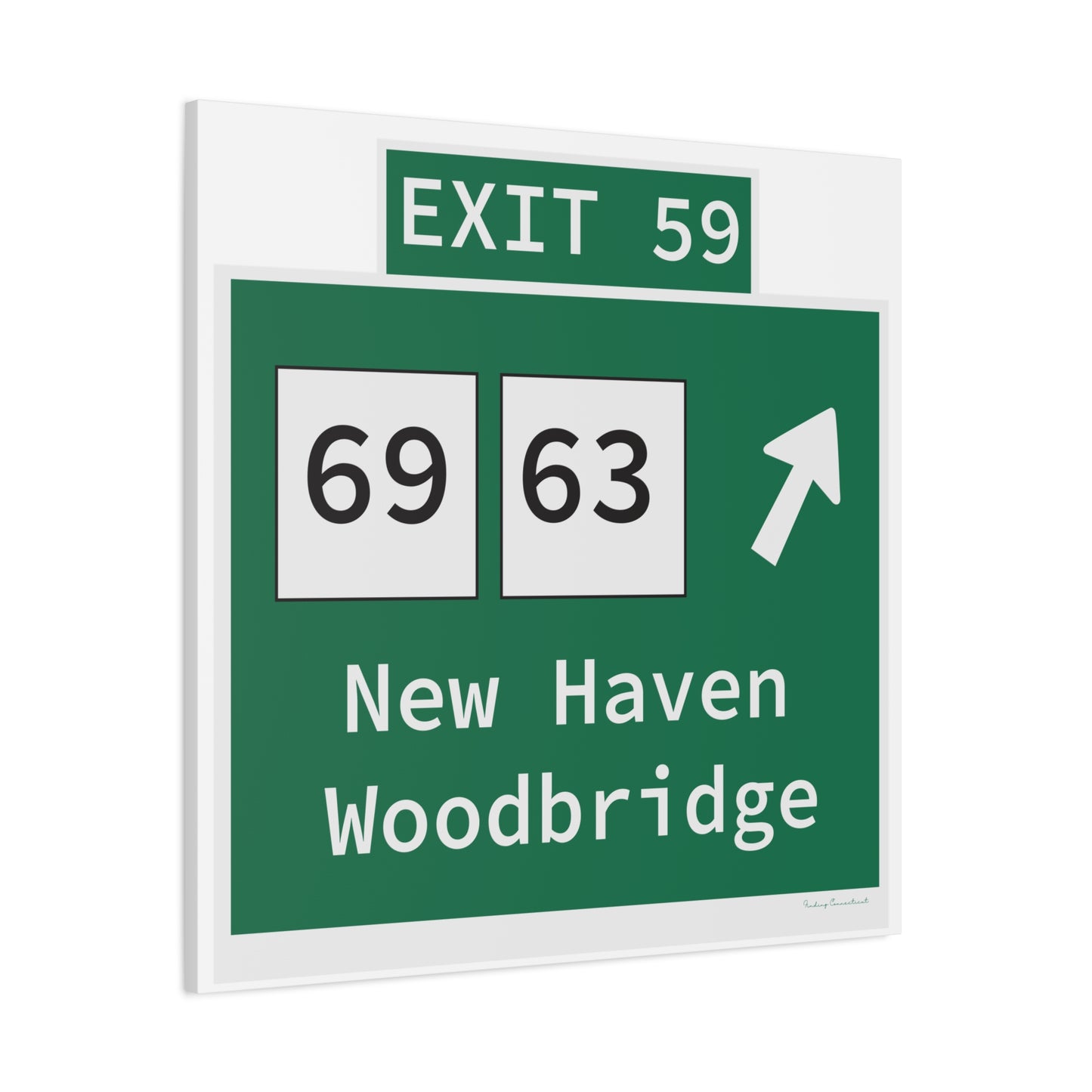 Vintage WCP Exit 59 Sign Matte Canvas, Stretched, 1.25"