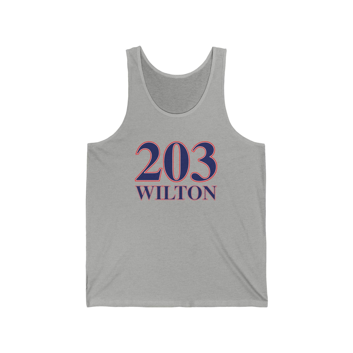 203 Wilton Red, White & Blue Unisex Jersey Tank Top