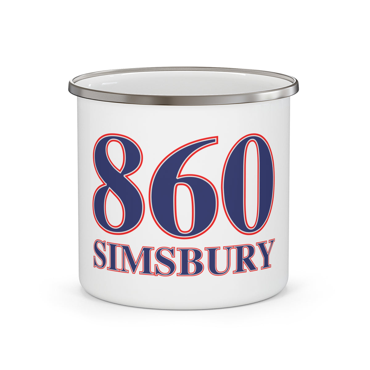 860 Simsbury Hill Red, White & Blue Enamel Camping Mug