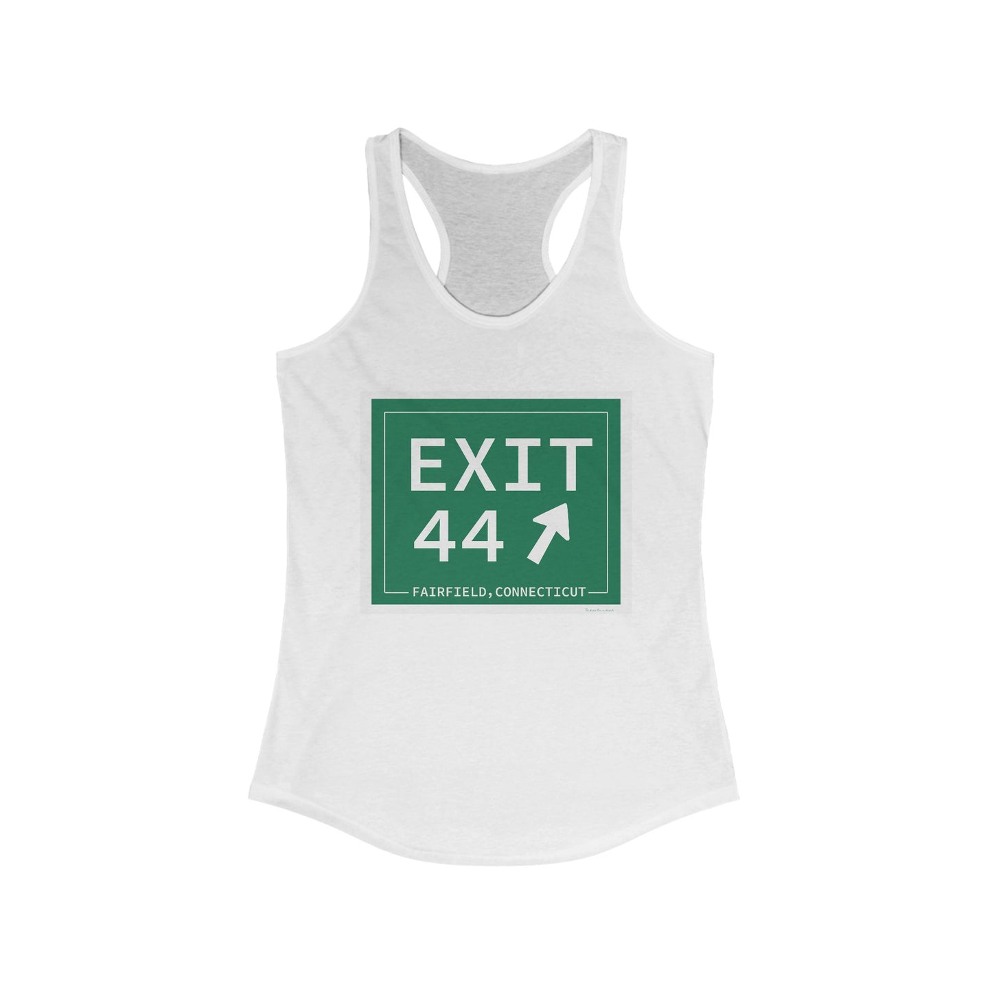 Vintage Exit 44 Merritt Parkway Sign Women's Ideal Racerback Tank Top