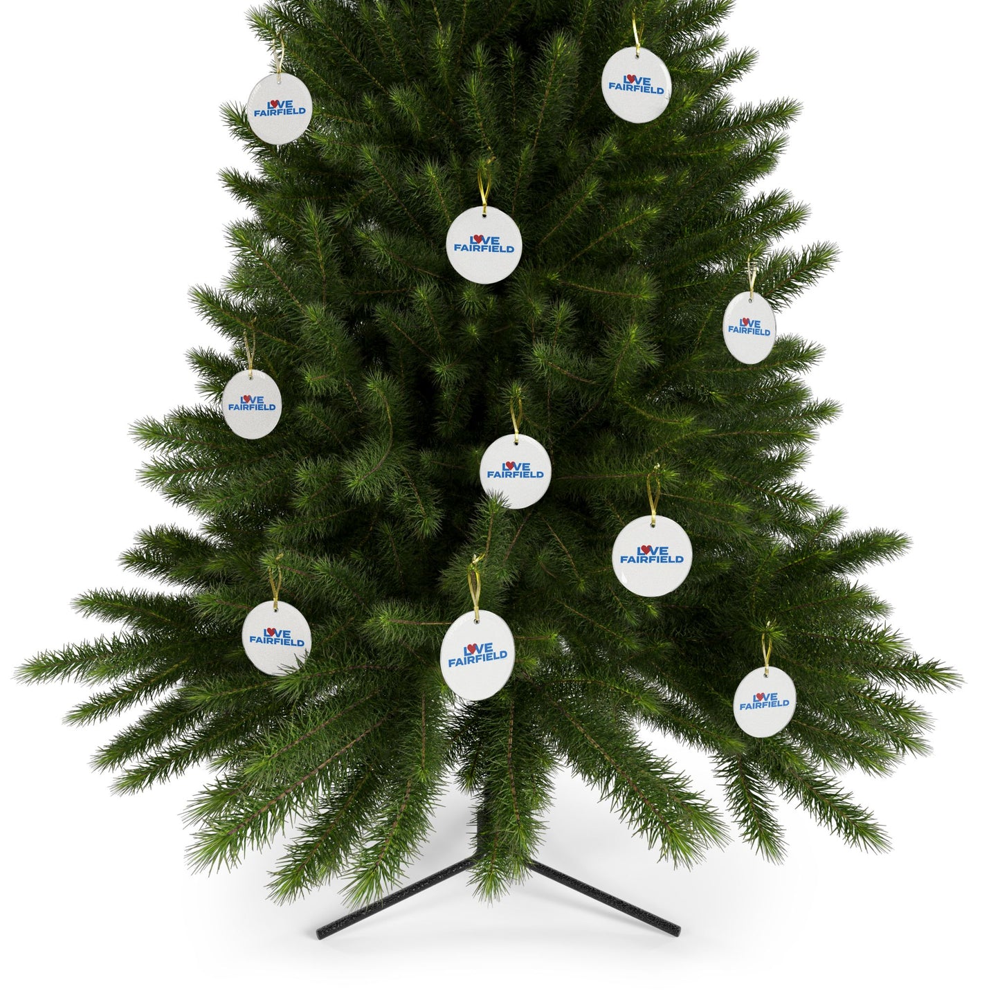Love Fairfield Glass Ornaments
