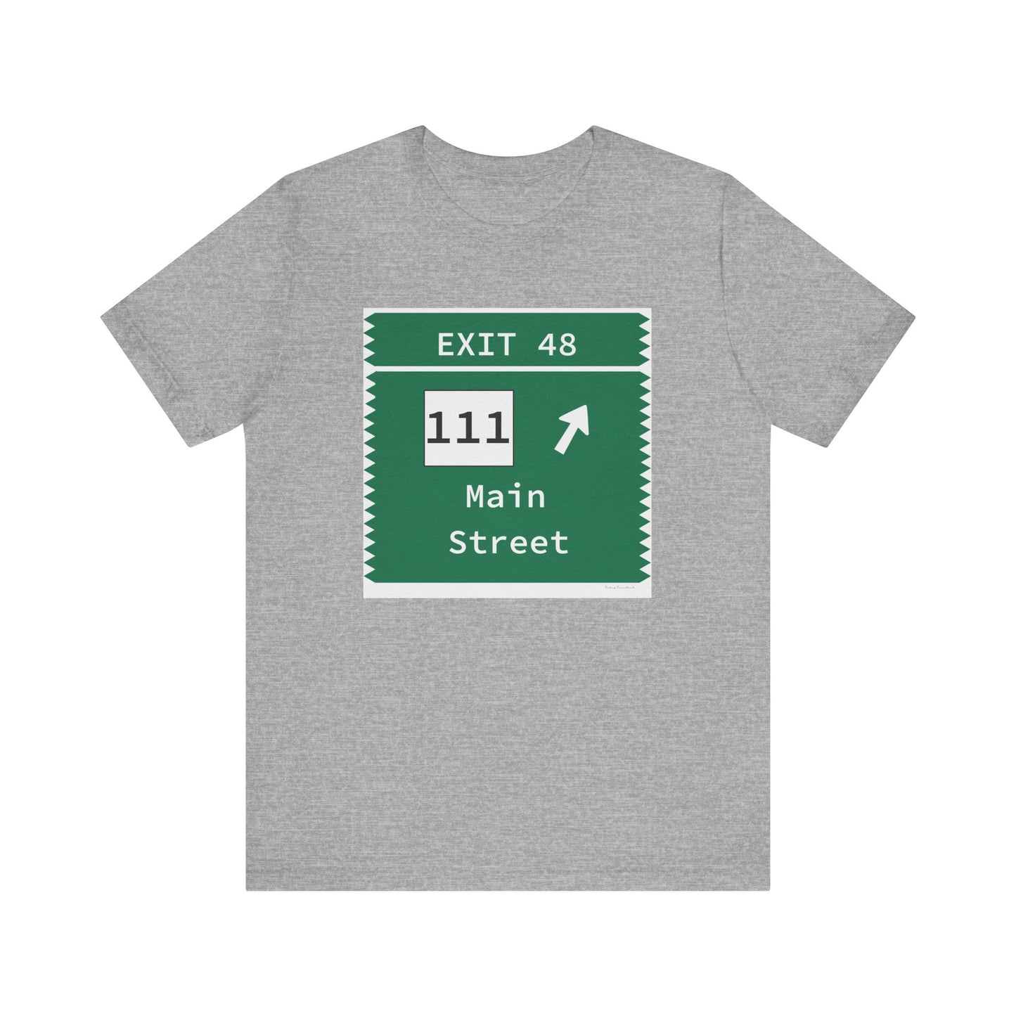 Vintage Merritt Parkway Exit 48 Sign Unisex Jersey Short Sleeve T-Shirt