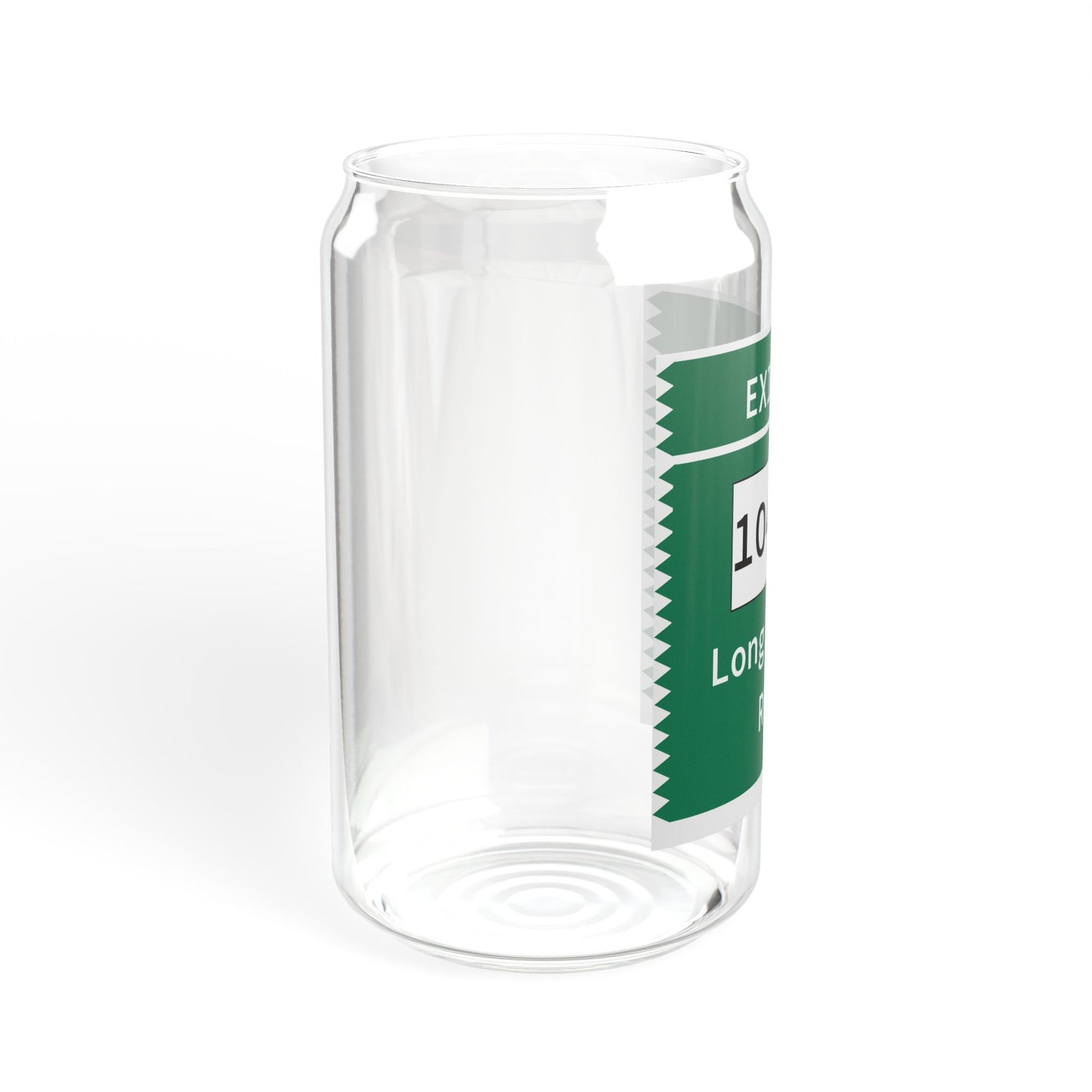 Vintage Merritt Parkway Exit 34 Sign Sipper Glass, 16oz
