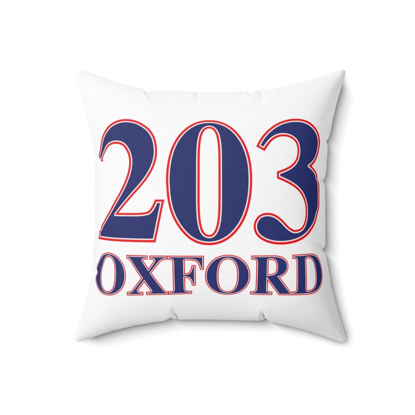 203 Oxford Red White & Blue Spun Polyester Square Pillow