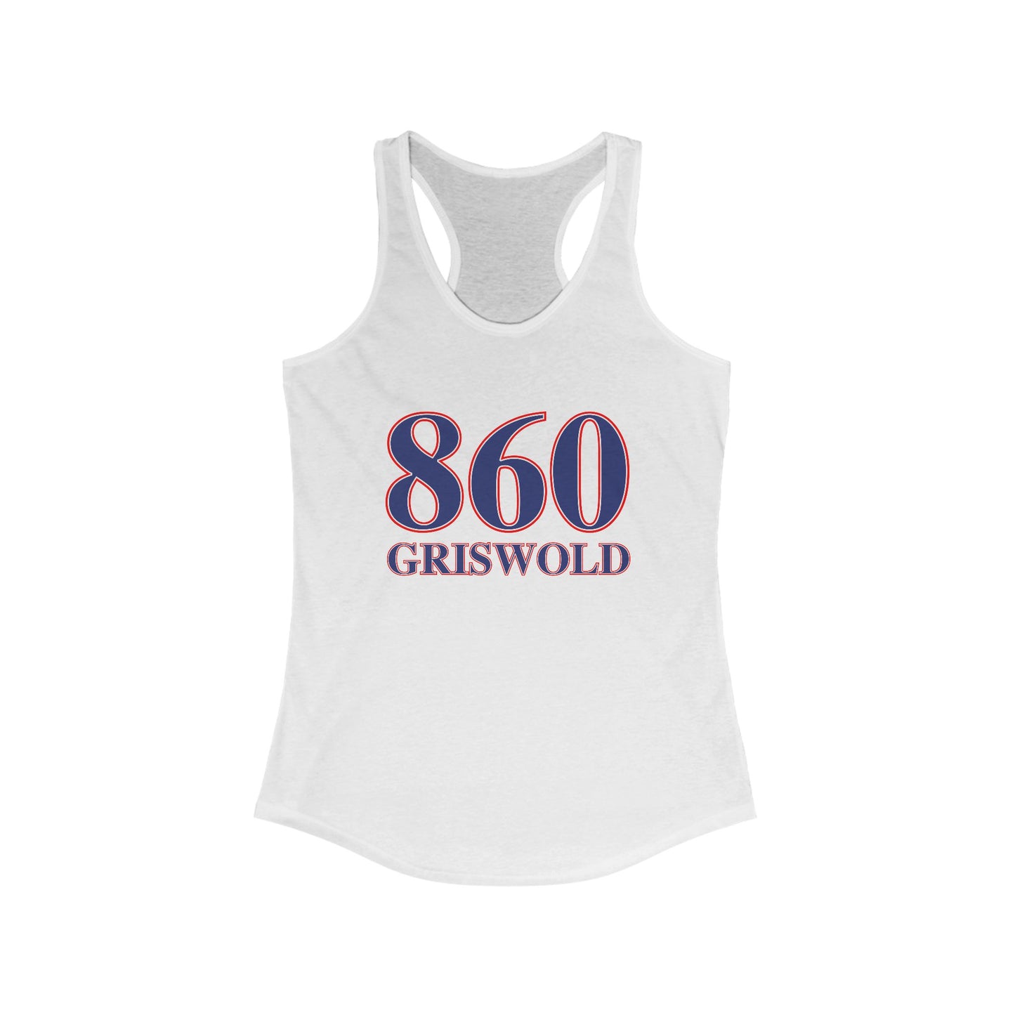 860 Griswold Red White & Blue Women's Ideal Racerback Tank Top