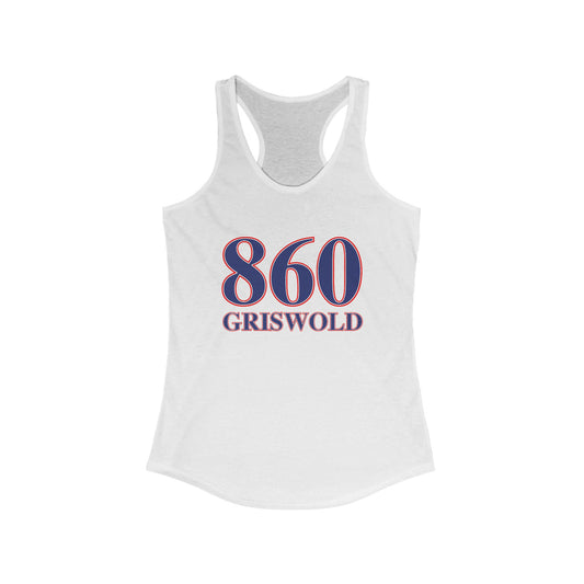 860 Griswold Red White & Blue Women's Ideal Racerback Tank Top