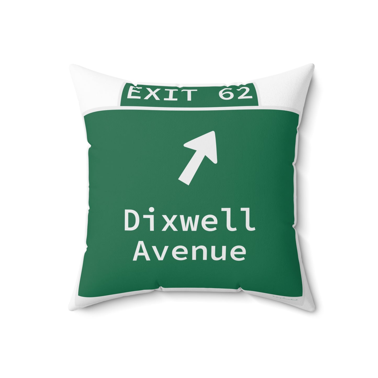 Vintage WCP Exit 62 Sign Spun Polyester Square Pillow