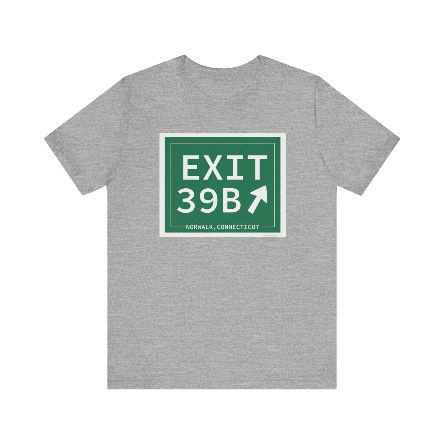 Vintage Exit 39B Merritt Parkway Sign Unisex Jersey Short Sleeve T-Shirt