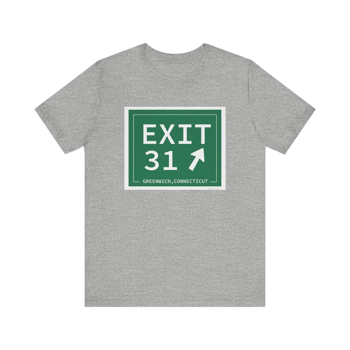 Vintage Exit 31 Merritt Parkway Sign Unisex Jersey Short Sleeve T-Shirt