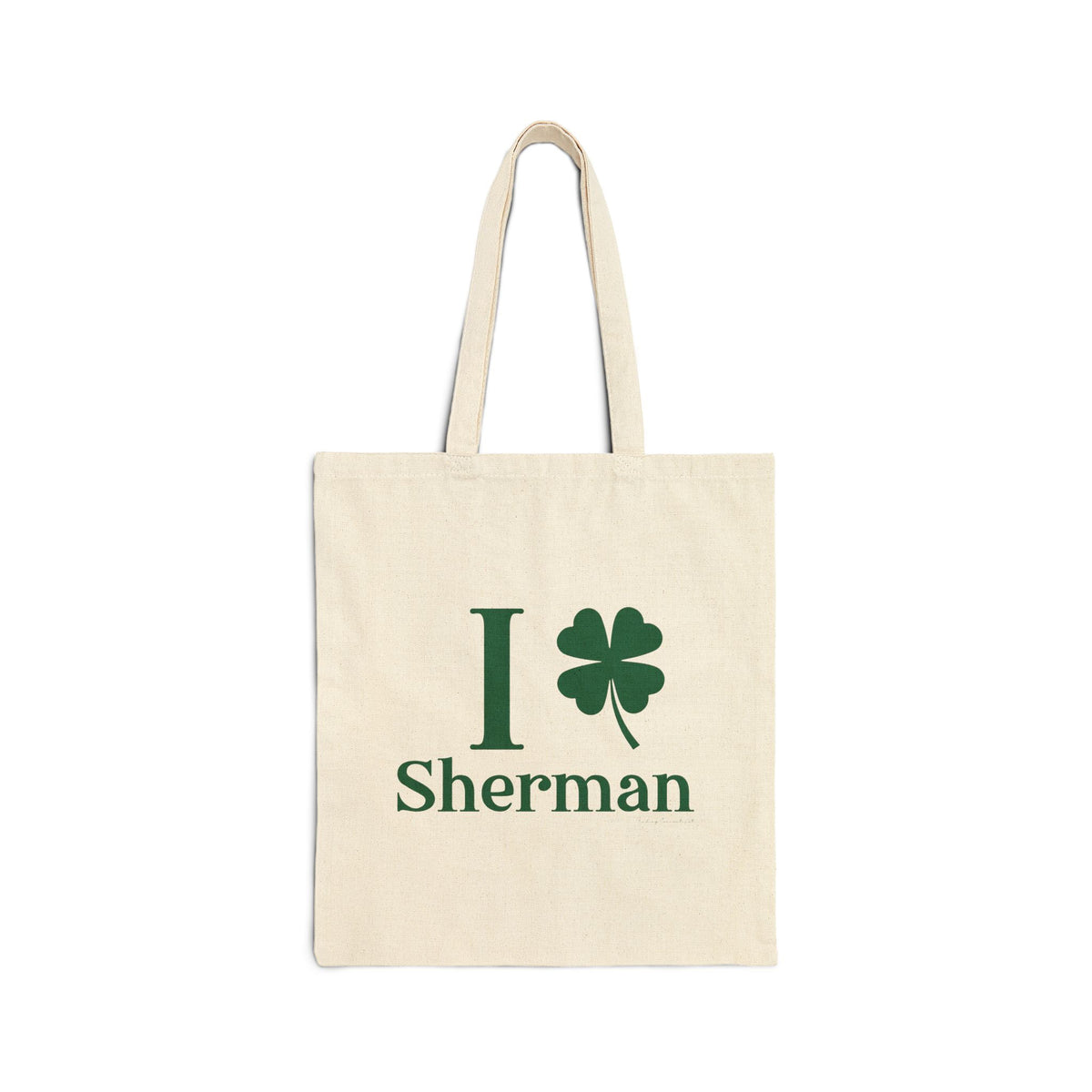 I Clover Sherman Cotton Canvas Tote Bag