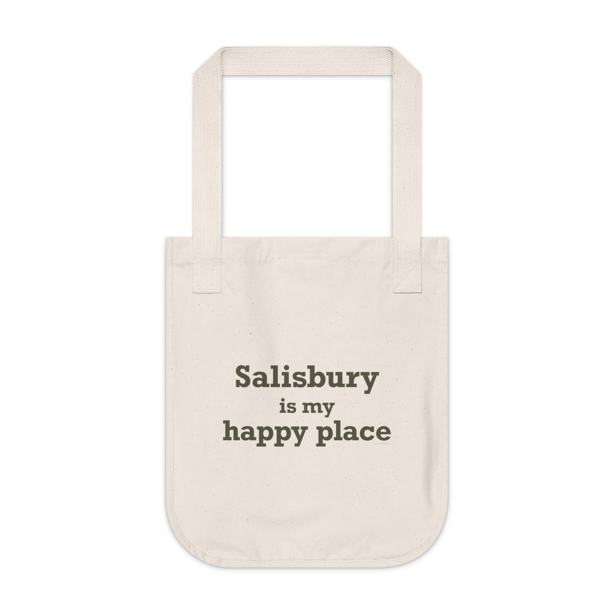 Salisbury is My Happy Place Organic Canvas Tote Bag