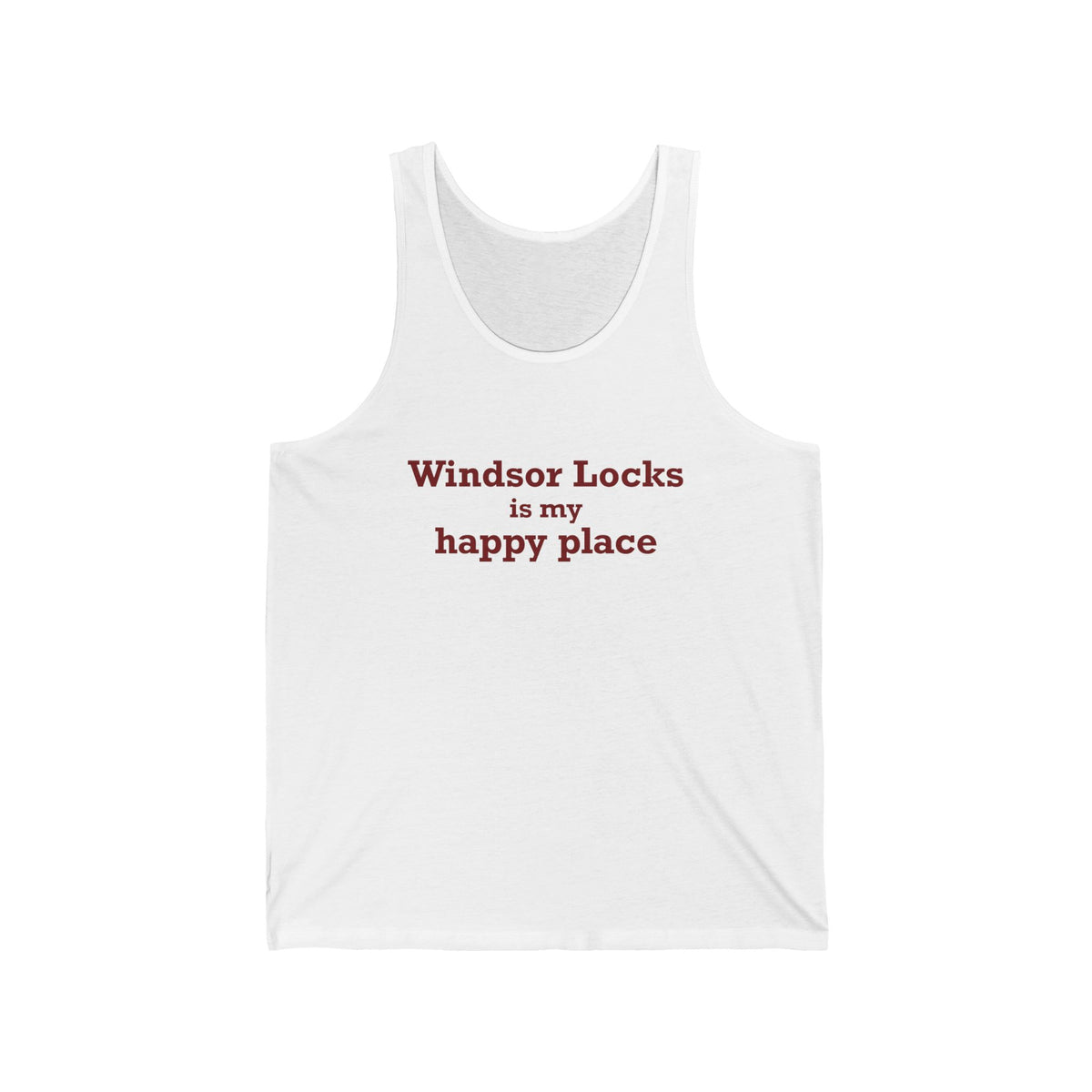 Windsor Locks is My Happy Place Unisex Jersey Tank Top