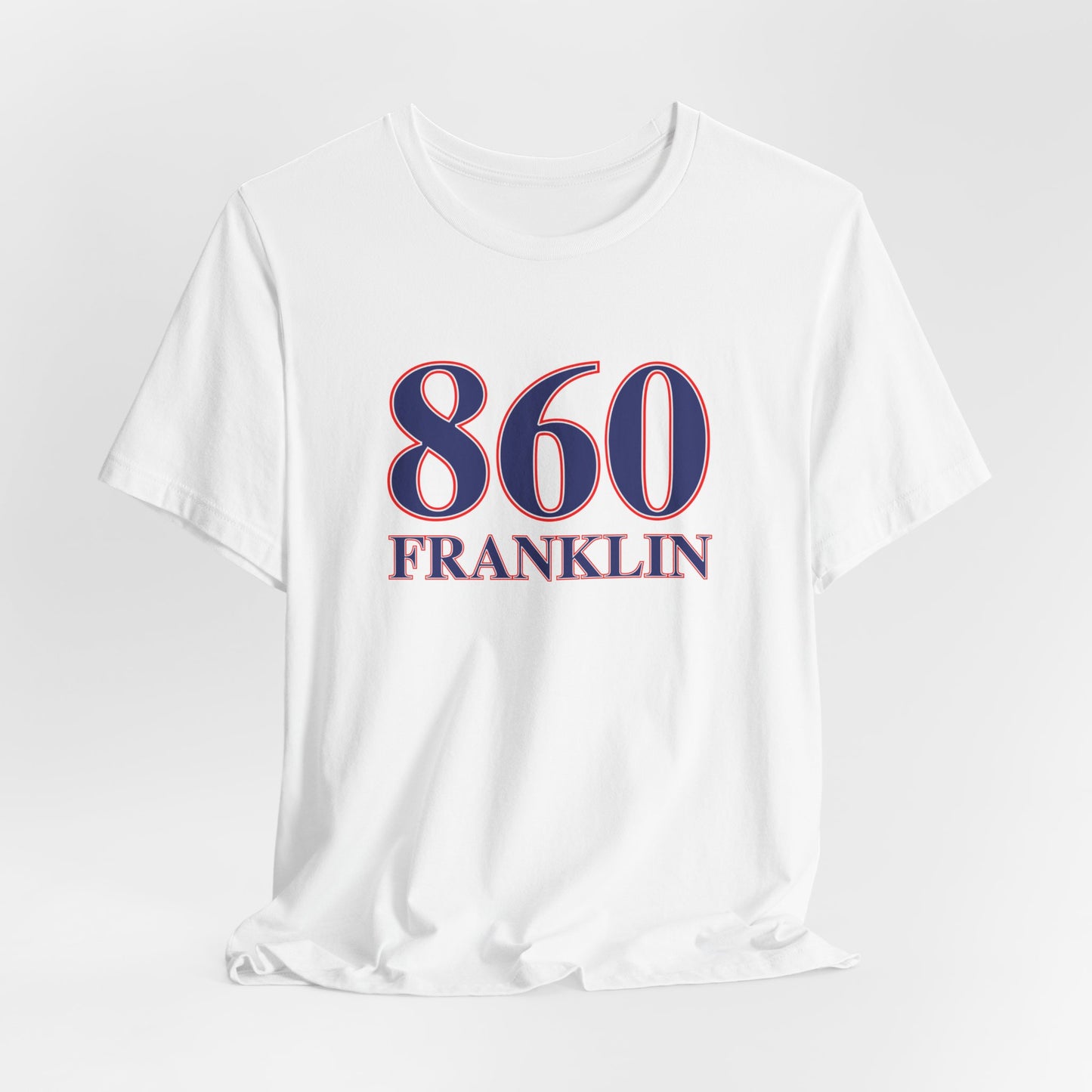 860 Franklin Red White & Blue Unisex Jersey Short Sleeve T-Shirt