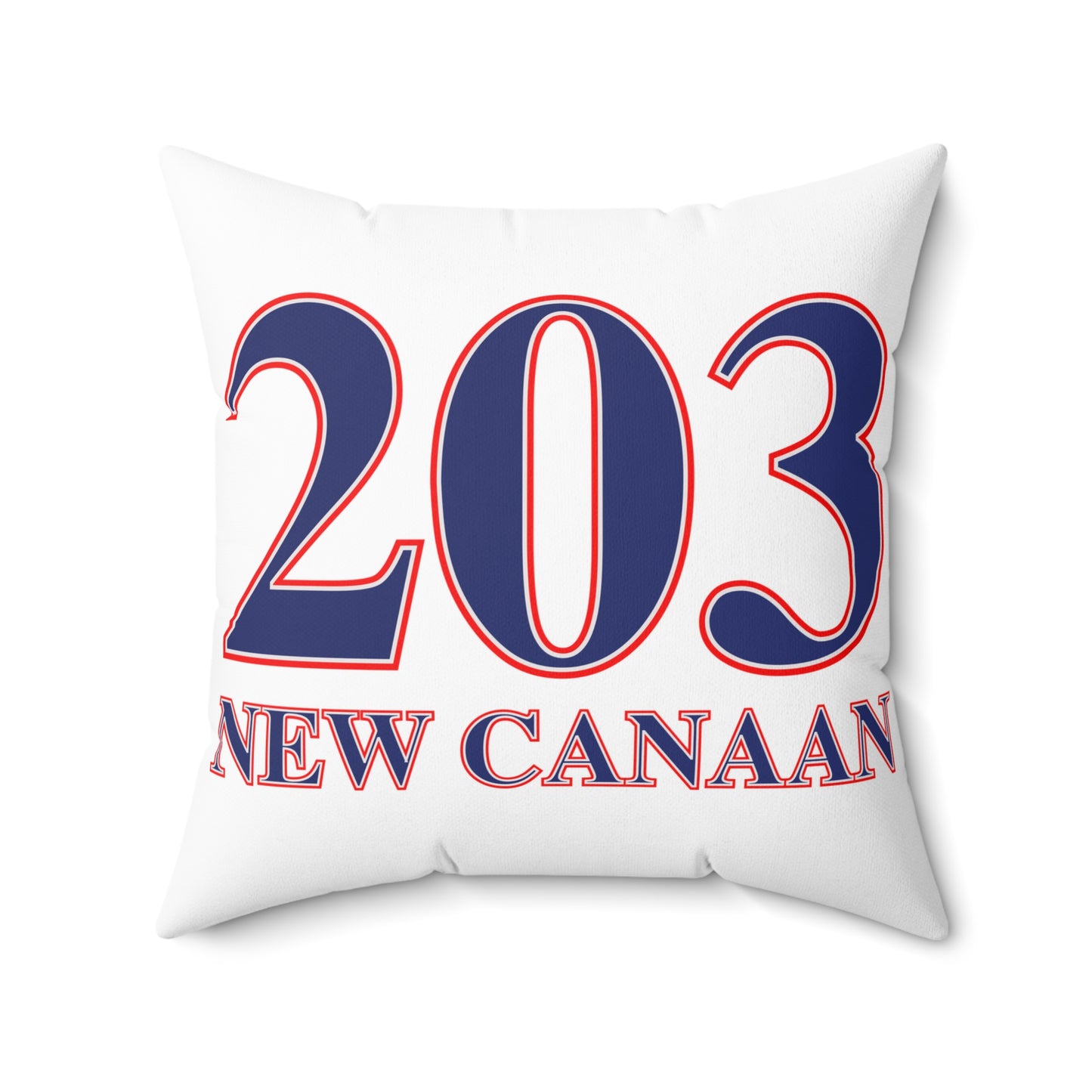 203 New Canaan Red White & Blue Spun Polyester Square Pillow