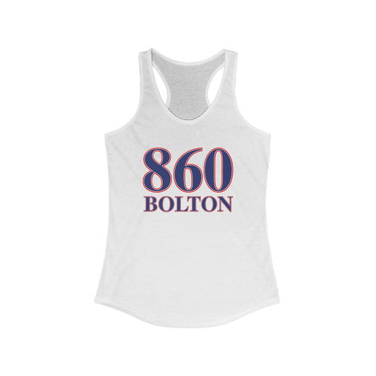860 Bolton Red White & Blue Women's Ideal Racerback Tank Top