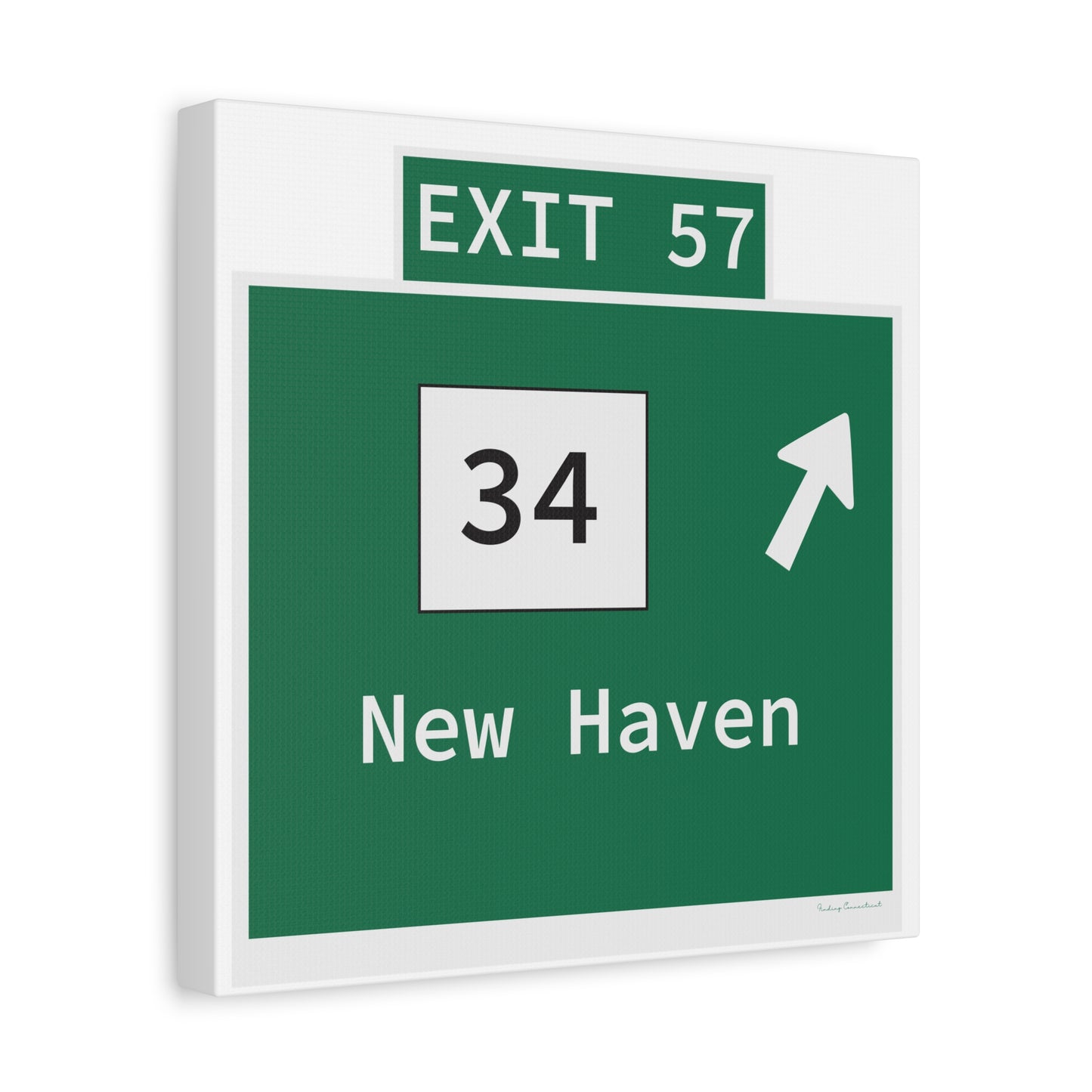 Vintage WCP Exit 57 Sign Matte Canvas, Stretched, 1.25"
