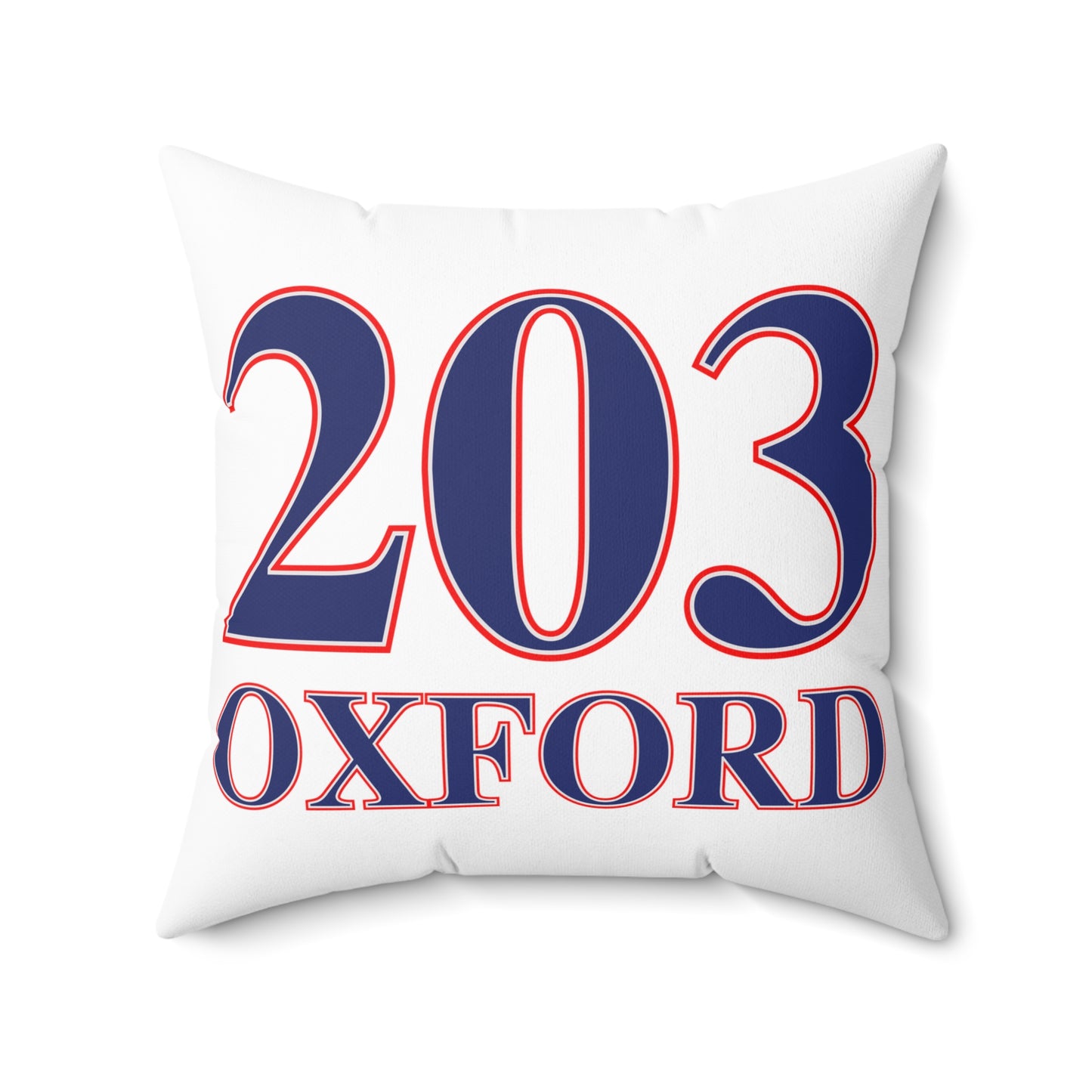 203 Oxford Red White & Blue Spun Polyester Square Pillow