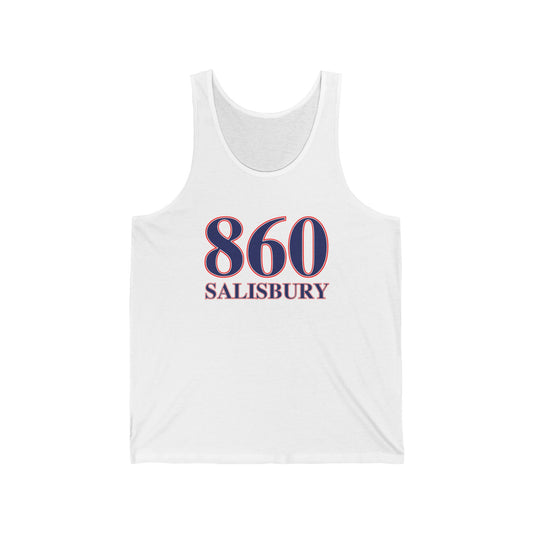 860 Salisbury Red White & Blue Unisex Jersey Tank Top