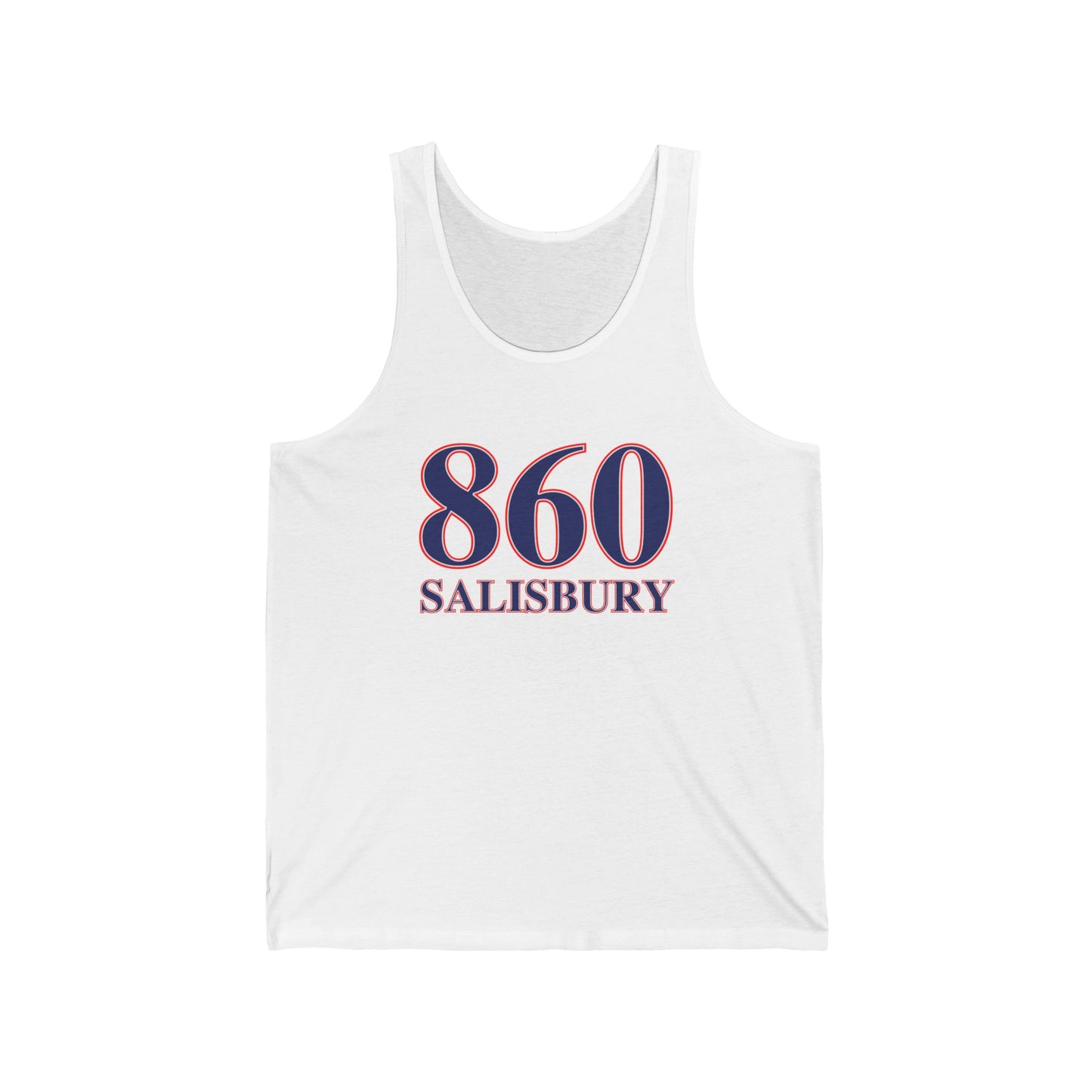 860 Salisbury Red White & Blue Unisex Jersey Tank Top