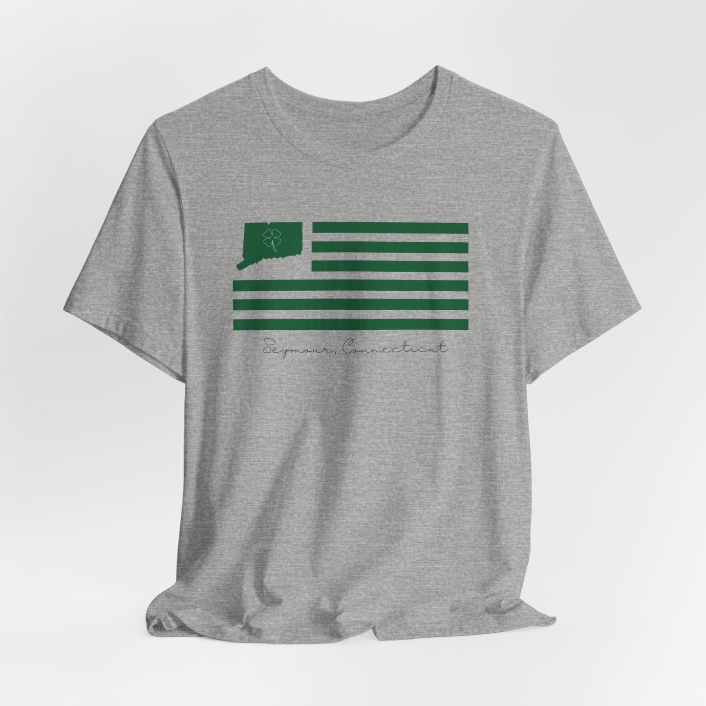 Seymour Connecticut St. Patrick’s Day Flag Unisex Jersey Short Sleeve T-Shirt