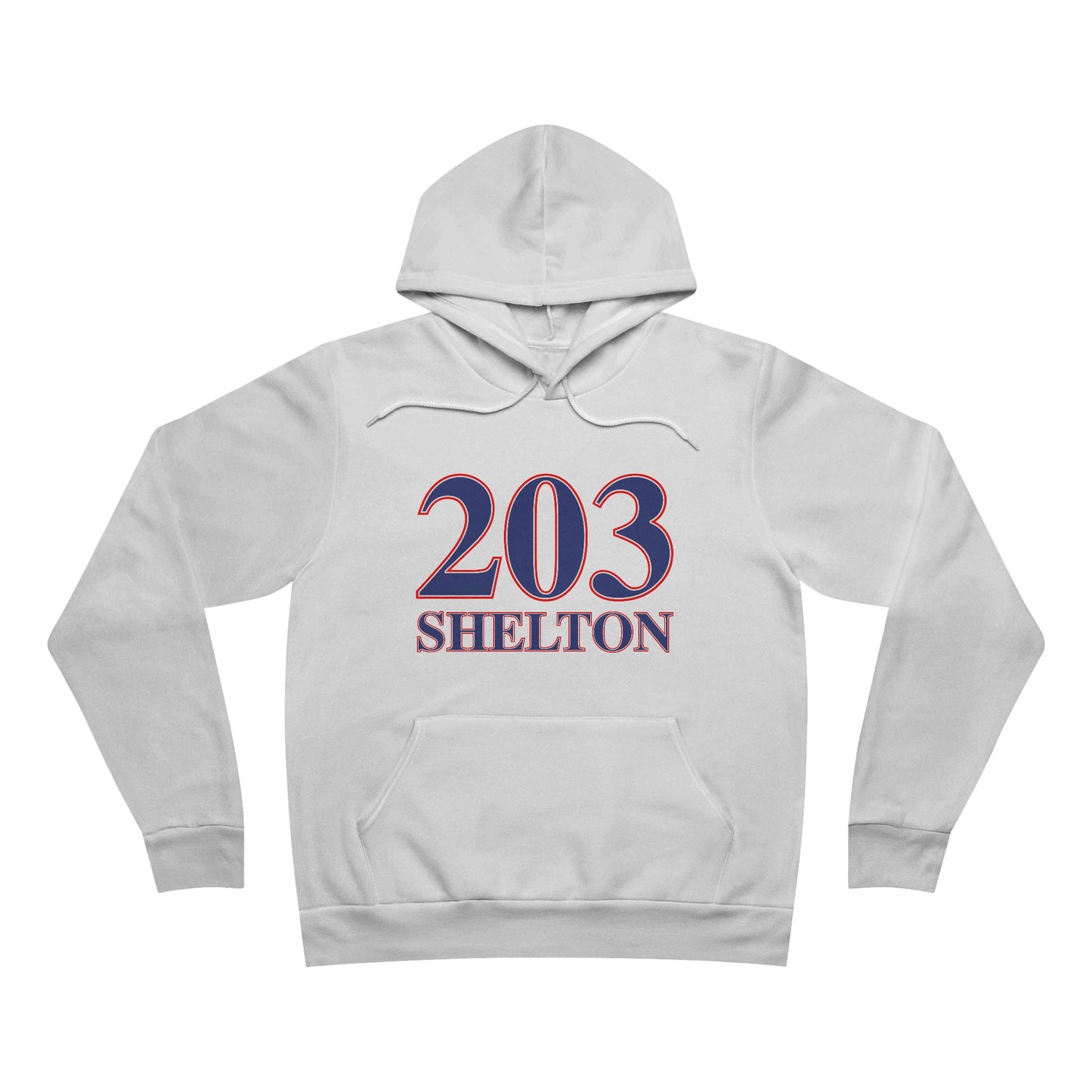 203 Shelton Red White & Blue Unisex Sponge Fleece Pullover Hoodie