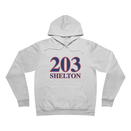 203 Shelton Red White & Blue Unisex Sponge Fleece Pullover Hoodie