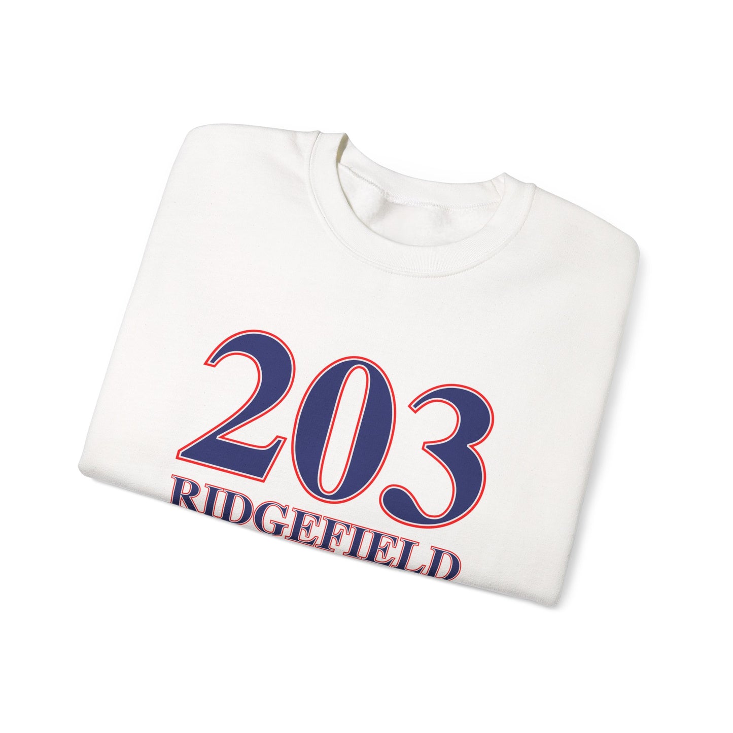 203 Ridgefield Red White & Blue Unisex Heavy Blend™ Crewneck Sweatshirt
